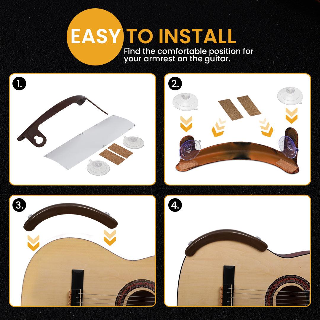 Classical Guitar Armrest, Brown Acoustic, Flamenco Guitar Arm Rest Alba Guitar ArmRest