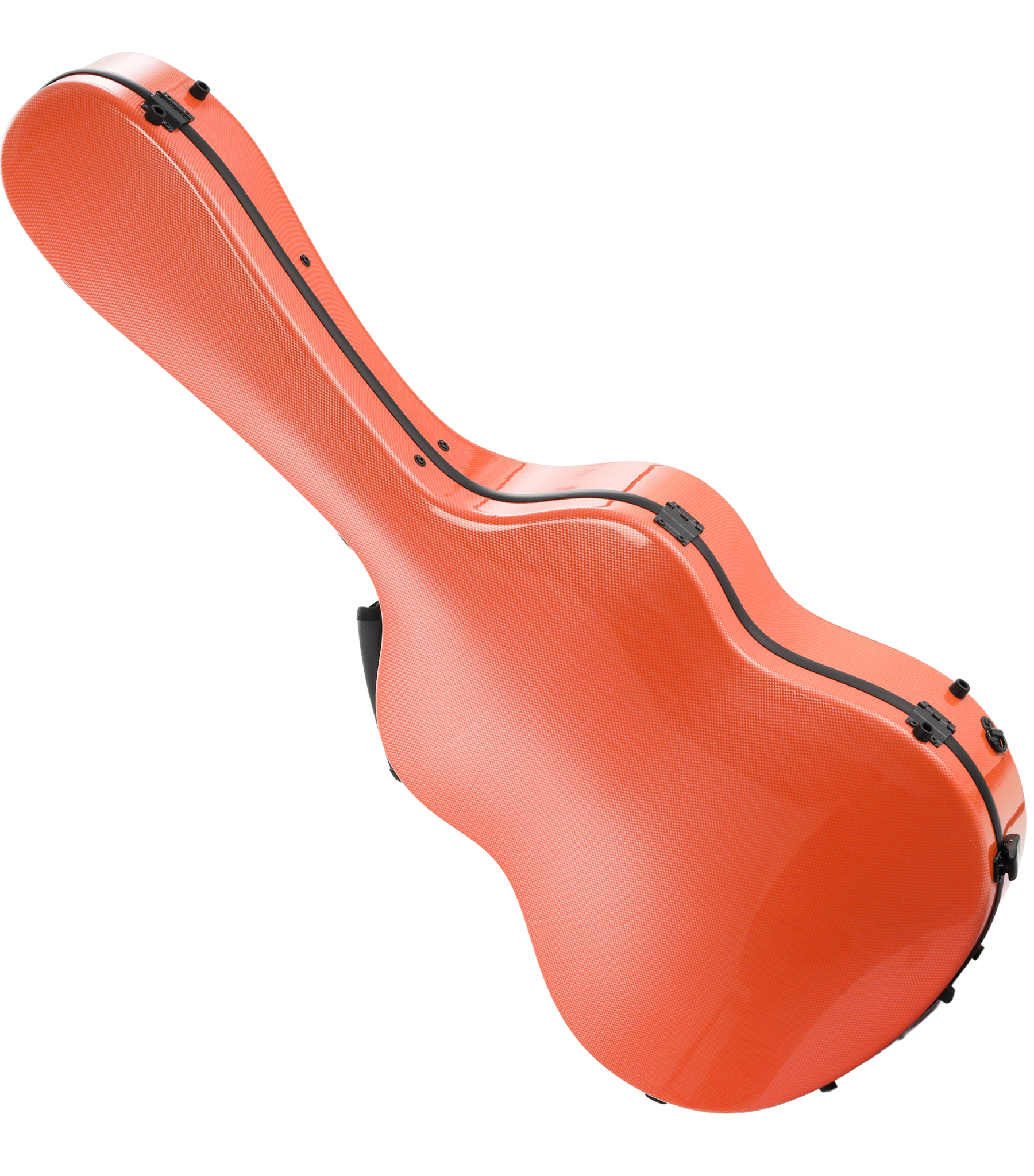 Alba Guitar Beads custodia motivo carbonio nero lucido, per chitarra classica, acustica, chitarra flamenco