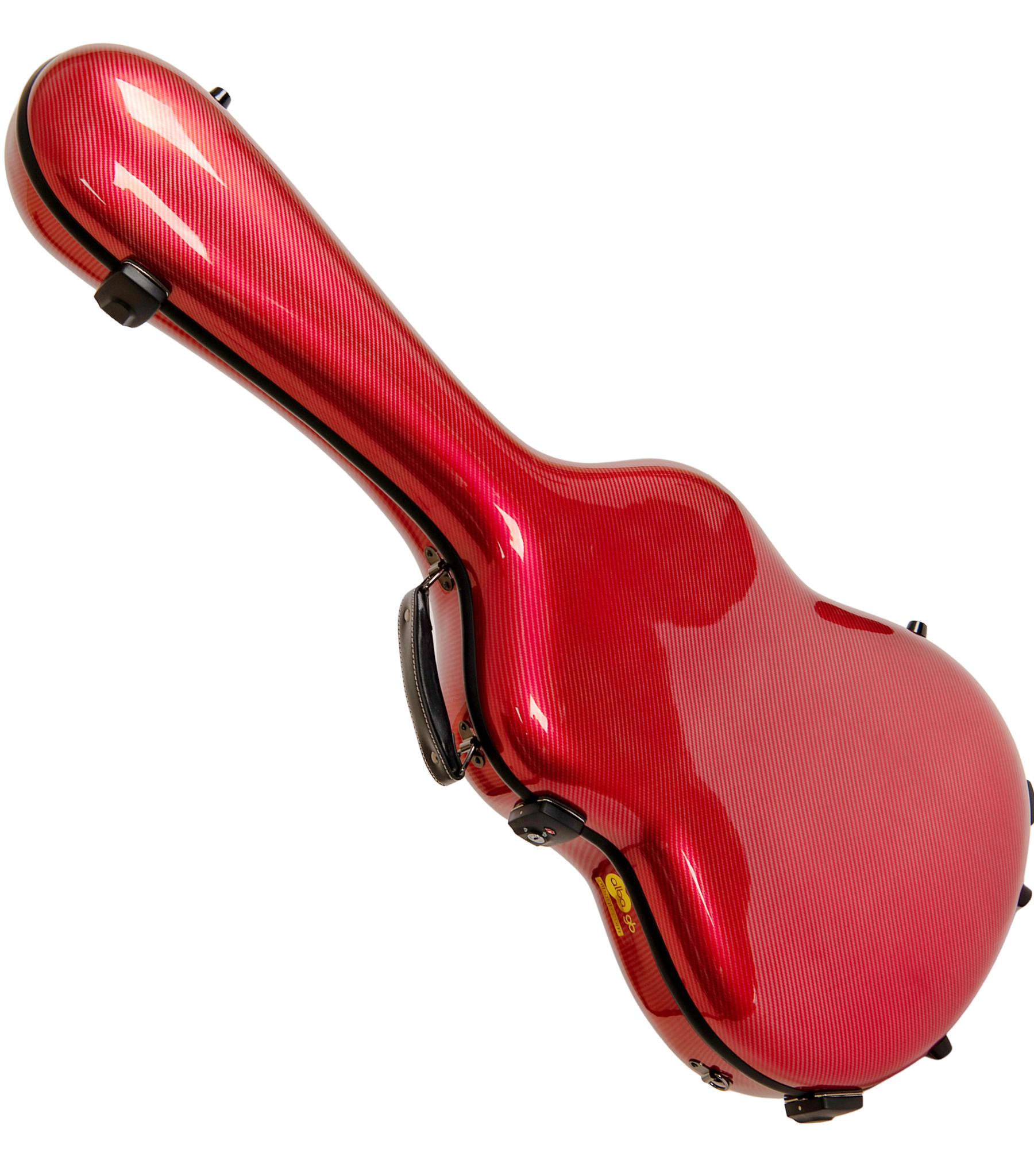 Fiber Glass Alba Guitar Case Red Gloss with Carbon Pattern for Classical  Guitar Acoustic, Flamenco guitar case