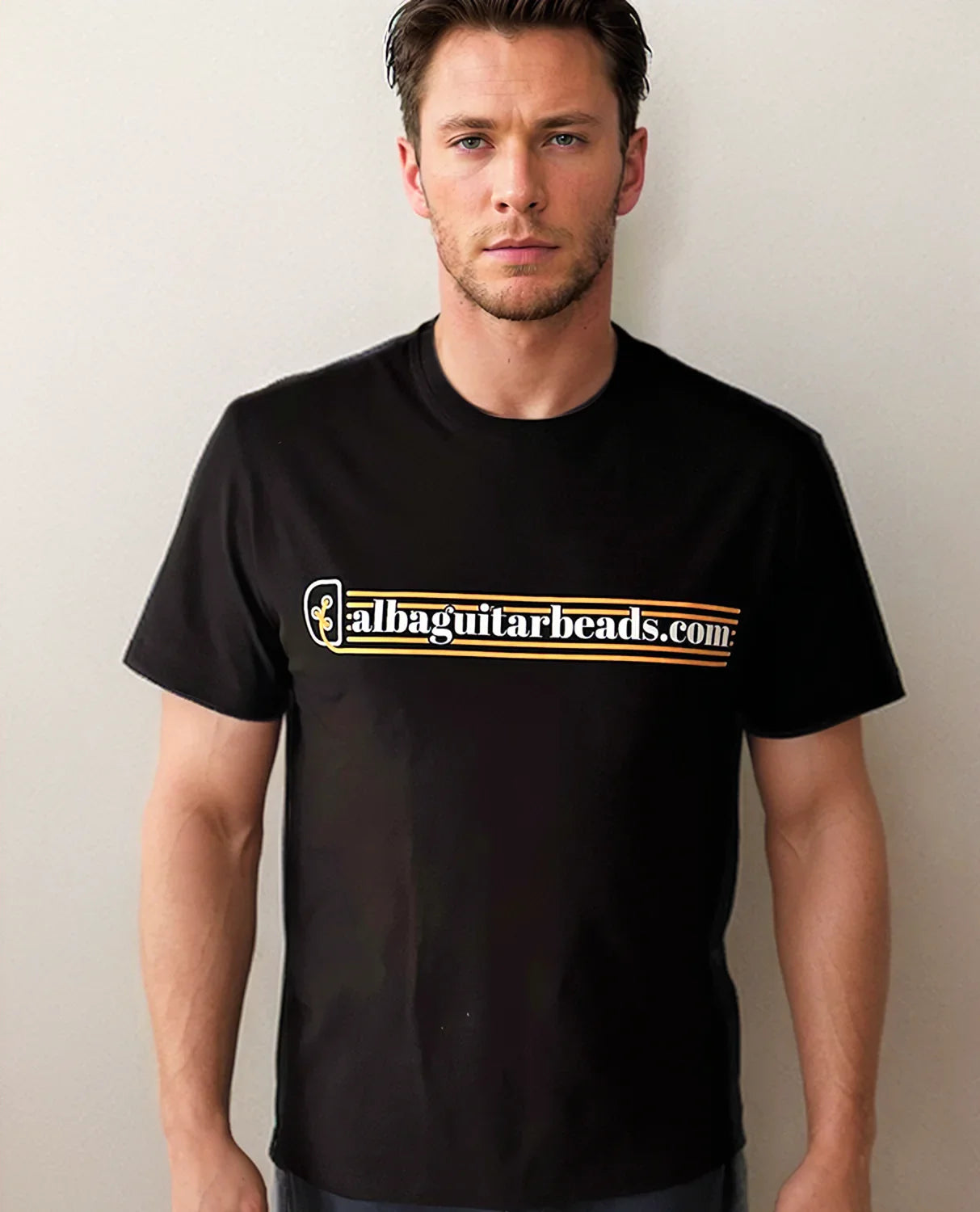Alba Guitar Beads Brand Strings T-shirt Men Size Small/Medium