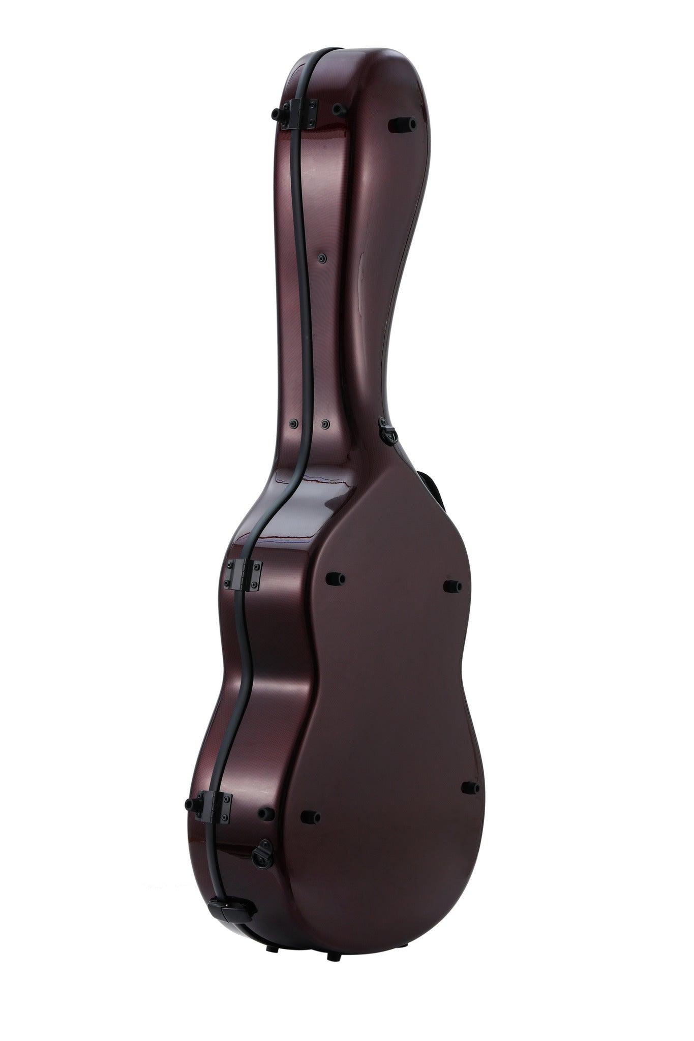 Alba Guitar Beads Case Burgundy Carbon Pattern Gloss for Classical Guitar Acoustic, Flamenco guitar case
