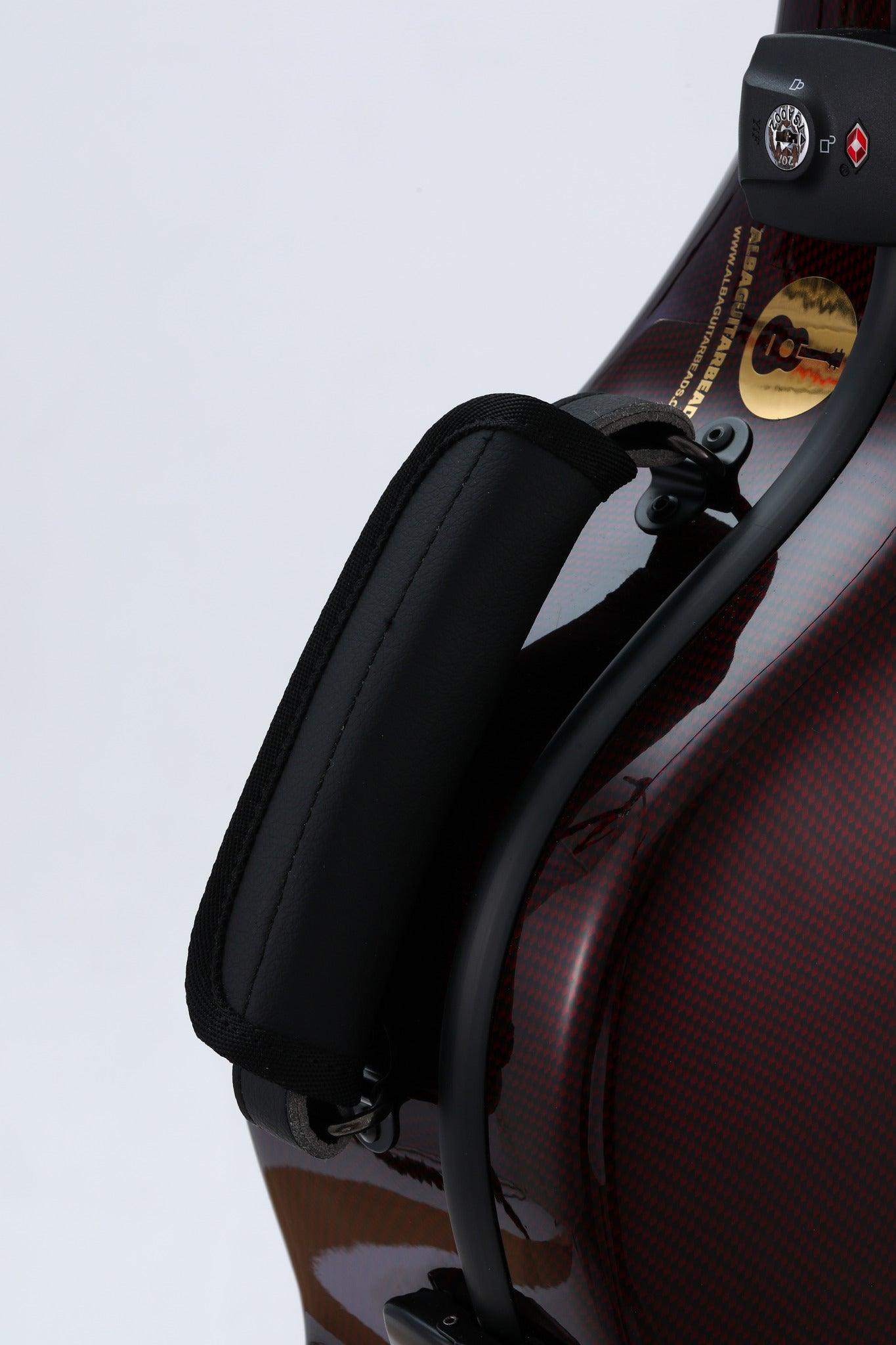Alba Guitar Beads Case Burgundy Carbon Pattern Gloss for Classical Guitar Acoustic, Flamenco guitar case