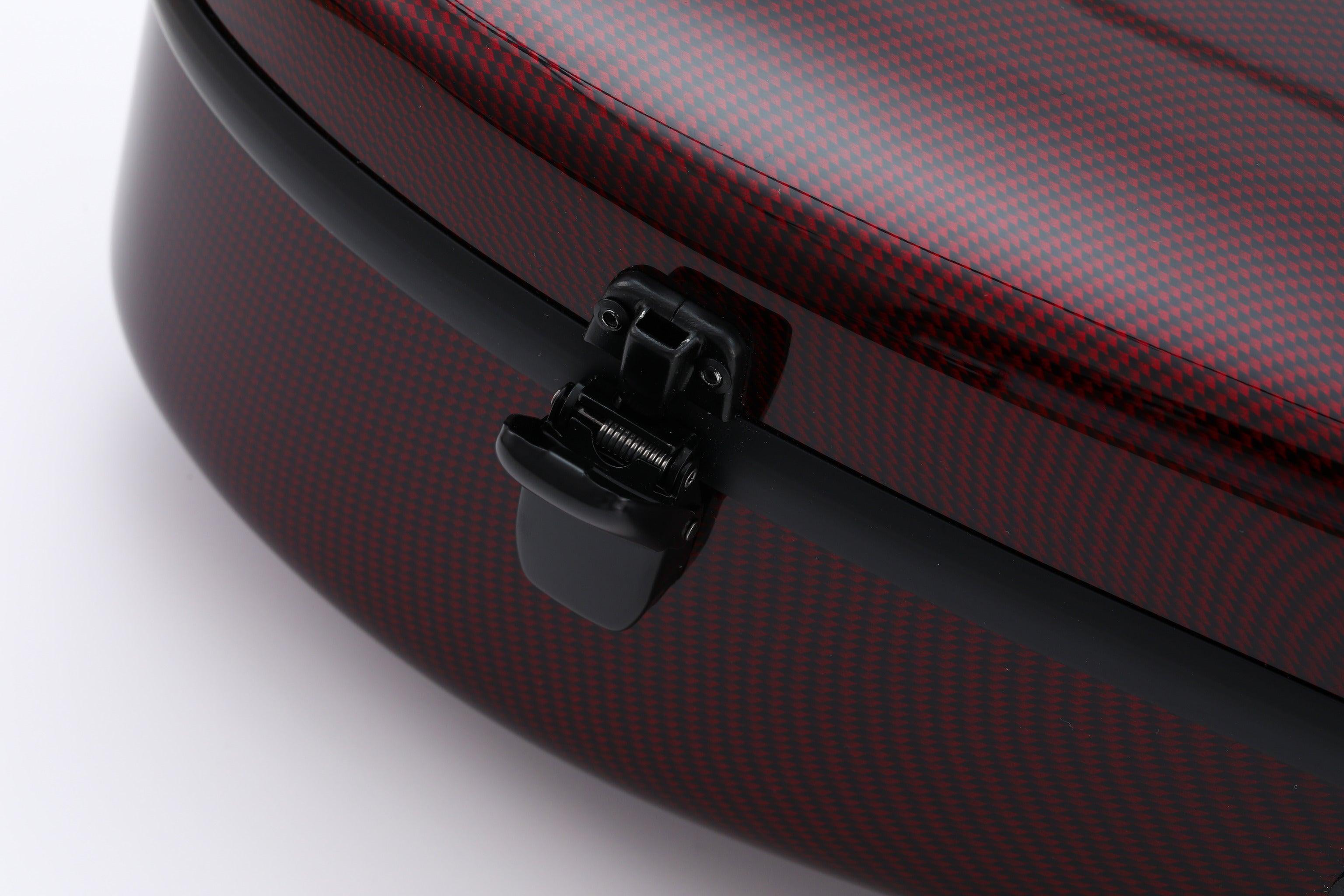Alba Guitar Beads Case Burgundy Carbon Pattern Gloss for Classical Guitar Acoustic, Flamenco guitar case