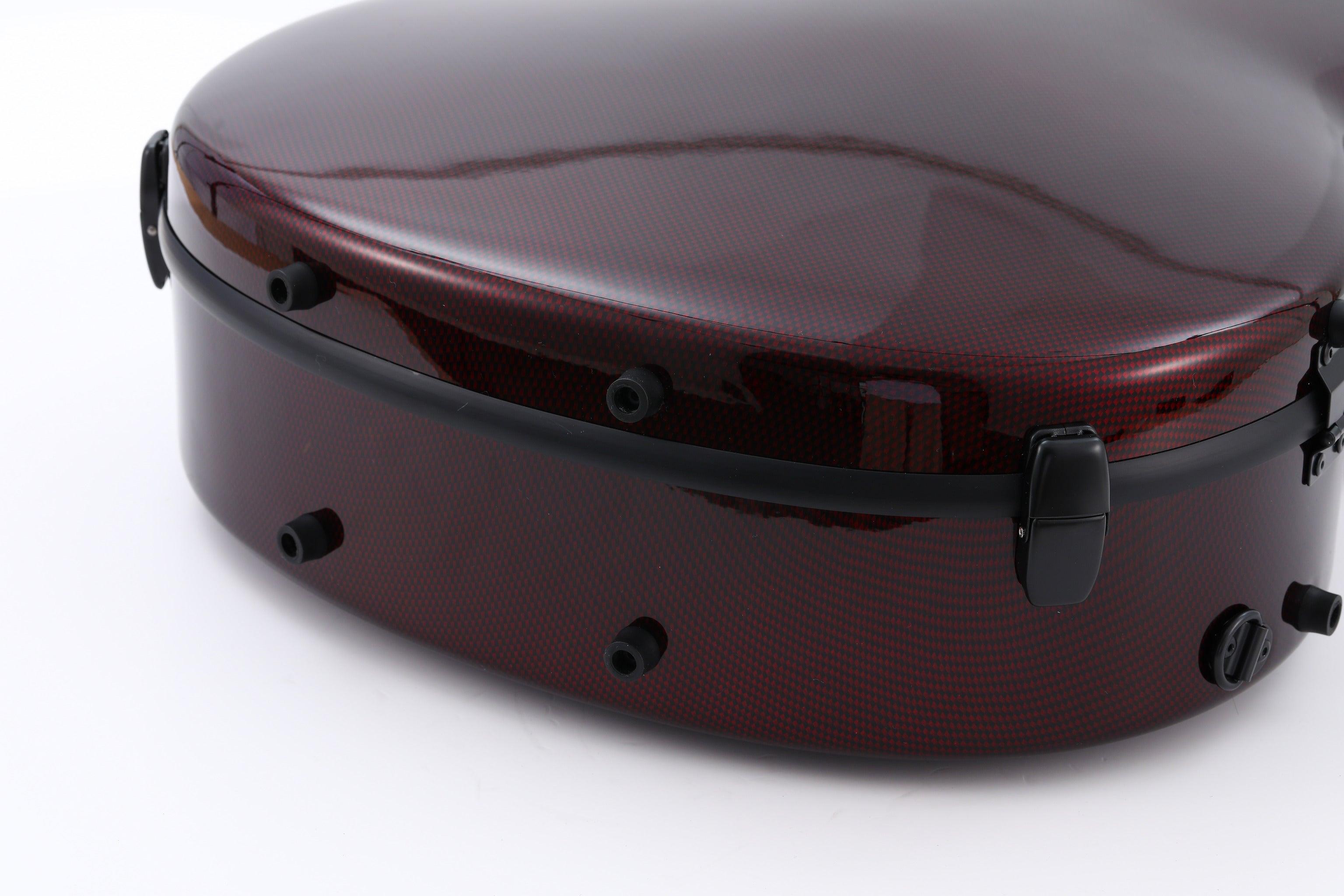 Alba Guitar Beads Case Burgundy Carbon Pattern Gloss for Classical Guitar Acoustic, Flamenco guitar case