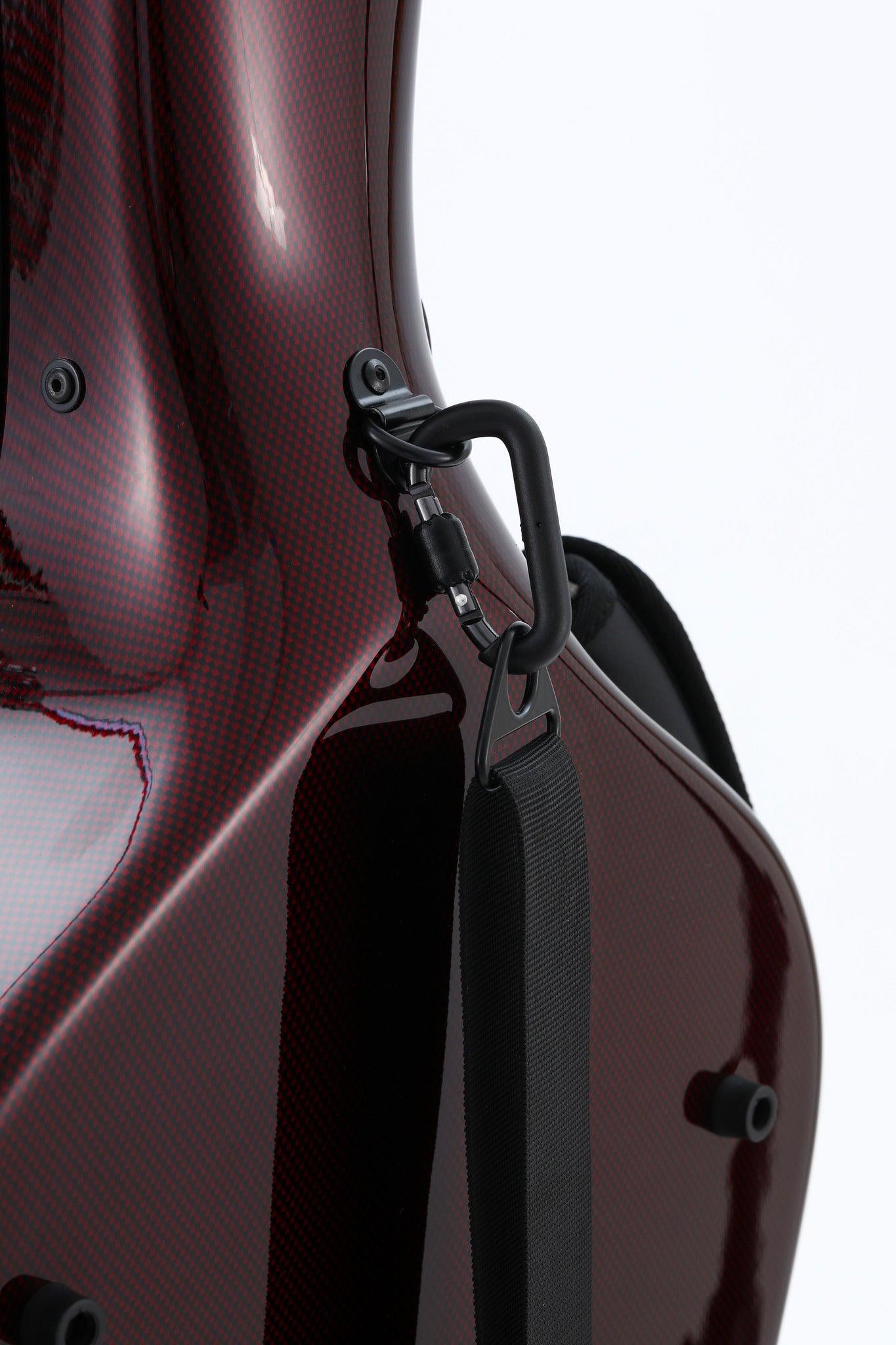 Alba Guitar Beads Case Burgundy Carbon Pattern Gloss for Classical Guitar Acoustic, Flamenco guitar case