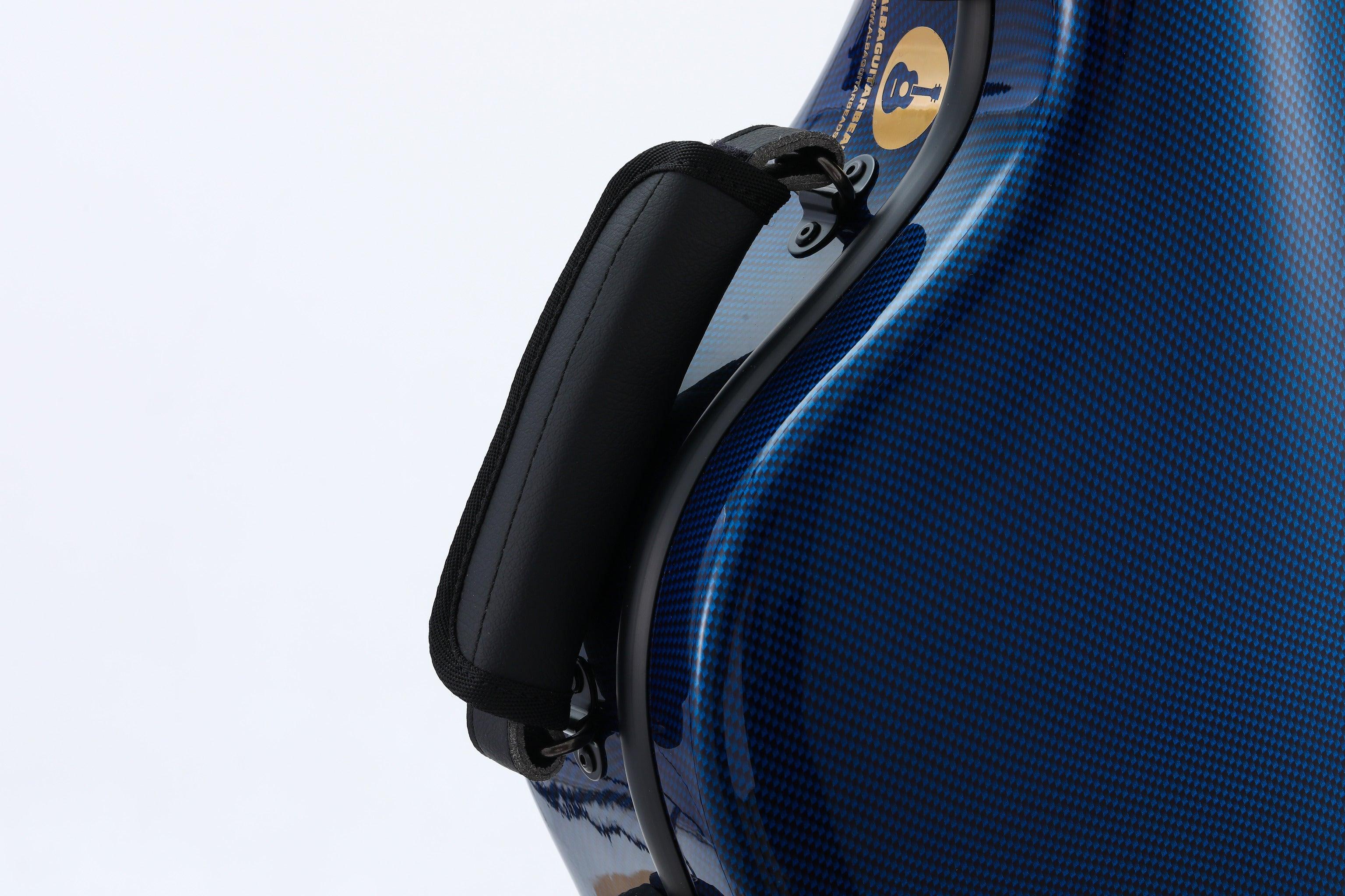 Alba Guitar Beads Case Blue Carbon Pattern Gloss für klassische Gitarre, Akustikgitarre, Flamenco-Gitarrenkoffer
