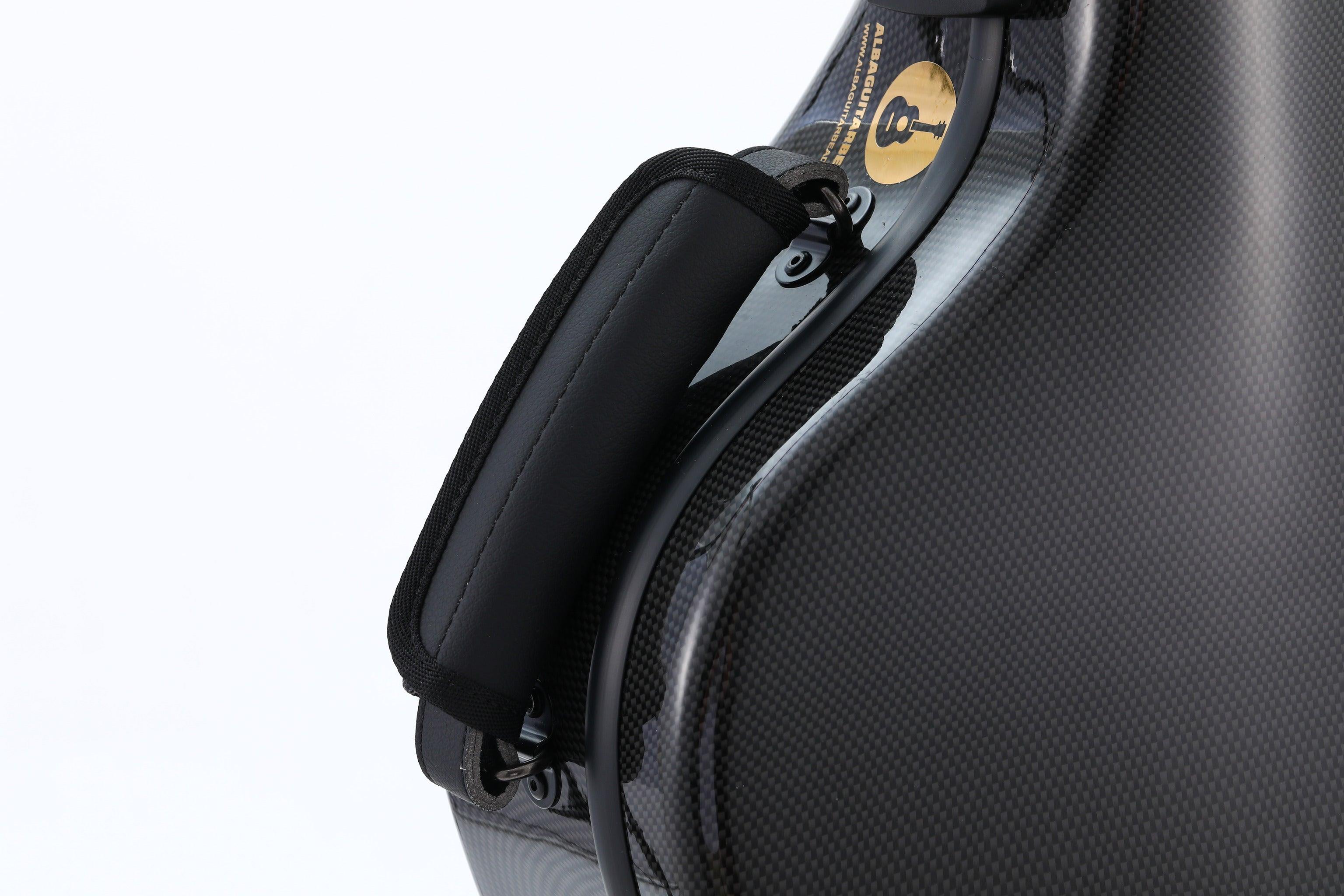 Alba Guitar Beads Case Black Carbon Pattern Gloss for Classical Guitar Acoustic, Flamenco guitar case