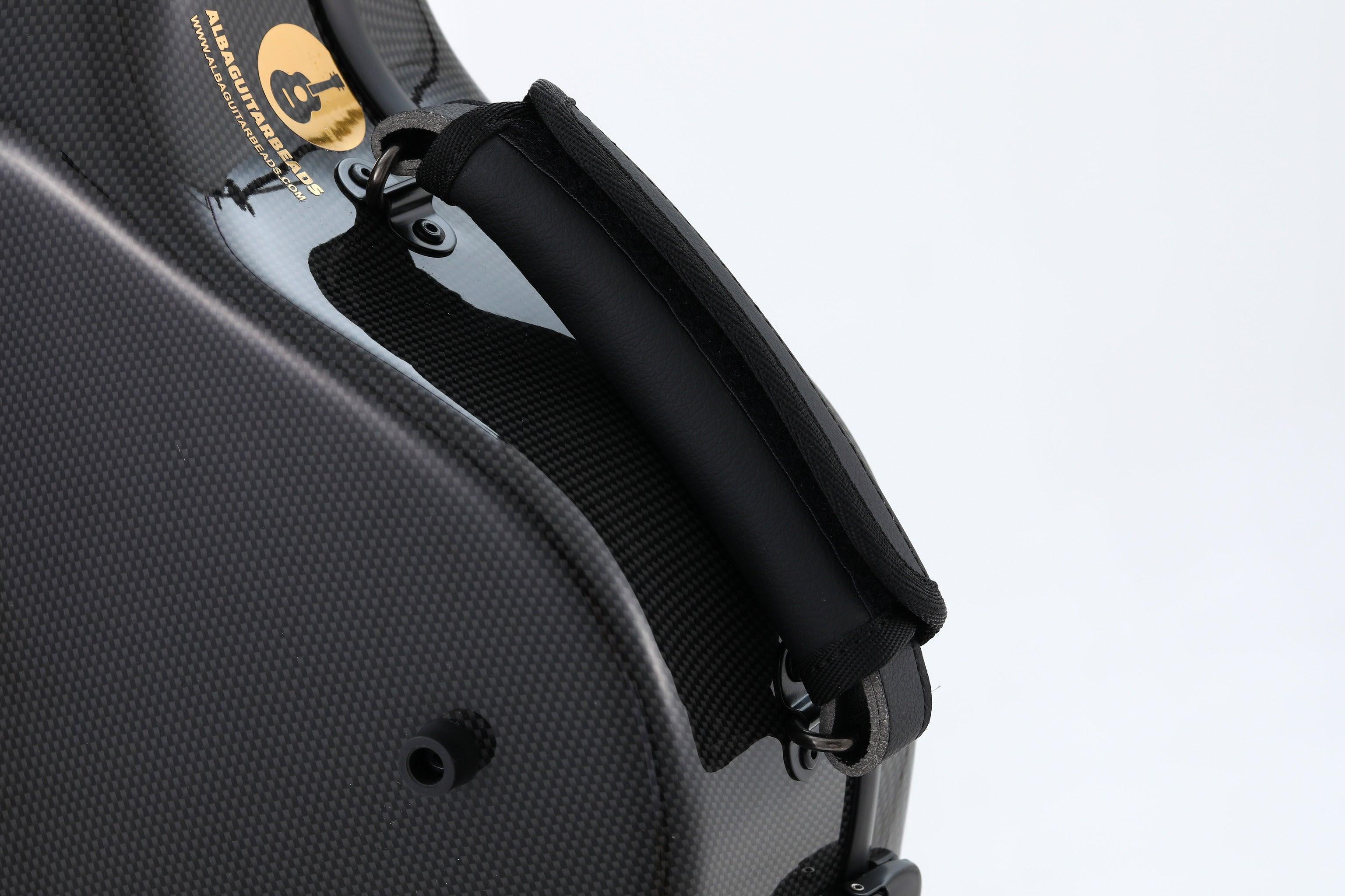 Alba Guitar Beads Case Black Carbon Pattern Gloss for Classical Guitar Acoustic, Flamenco guitar case