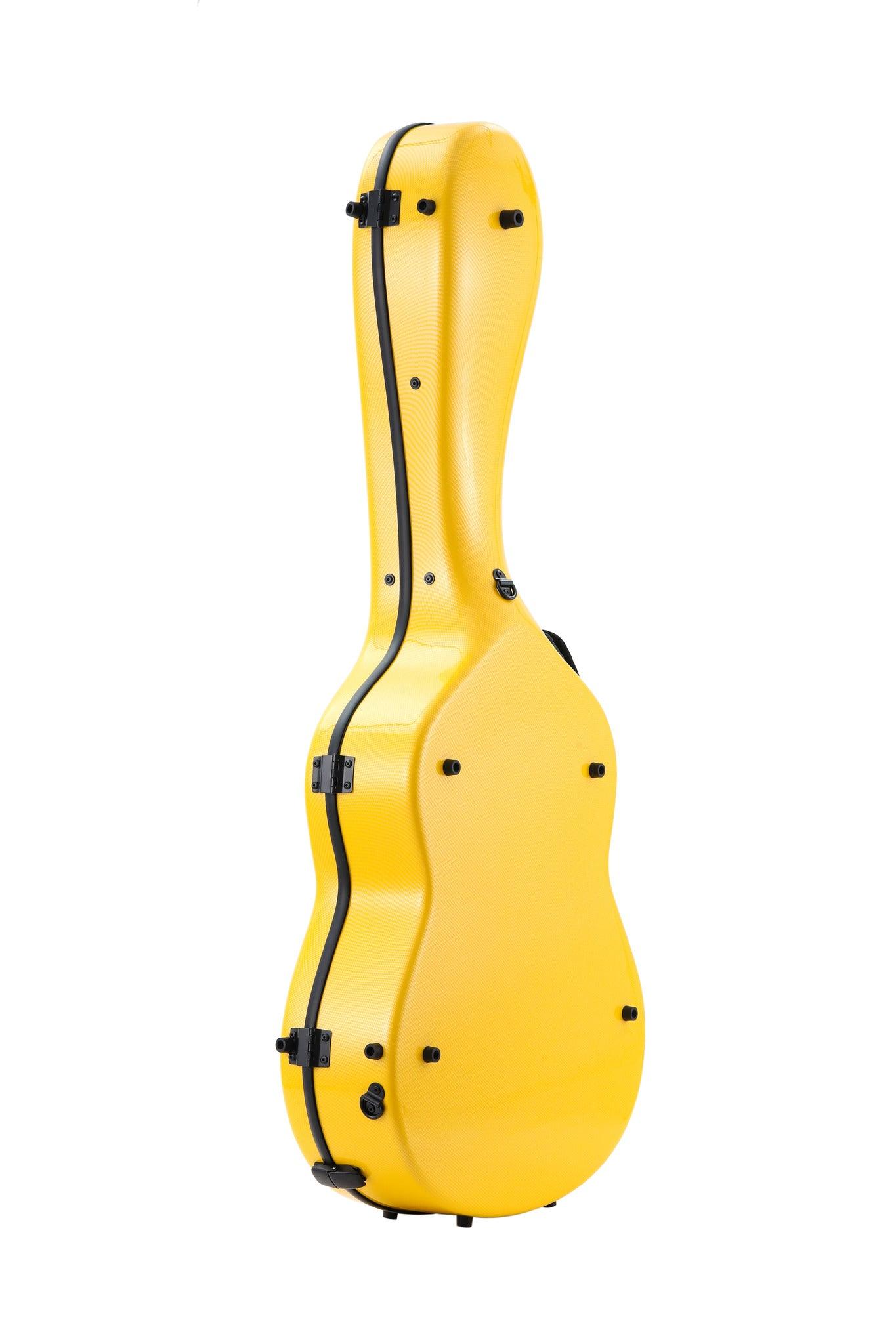 Alba Guitar Beads Case Yellow Carbon Pattern Gloss for Classical Guitar Acoustic, Flamenco guitar case