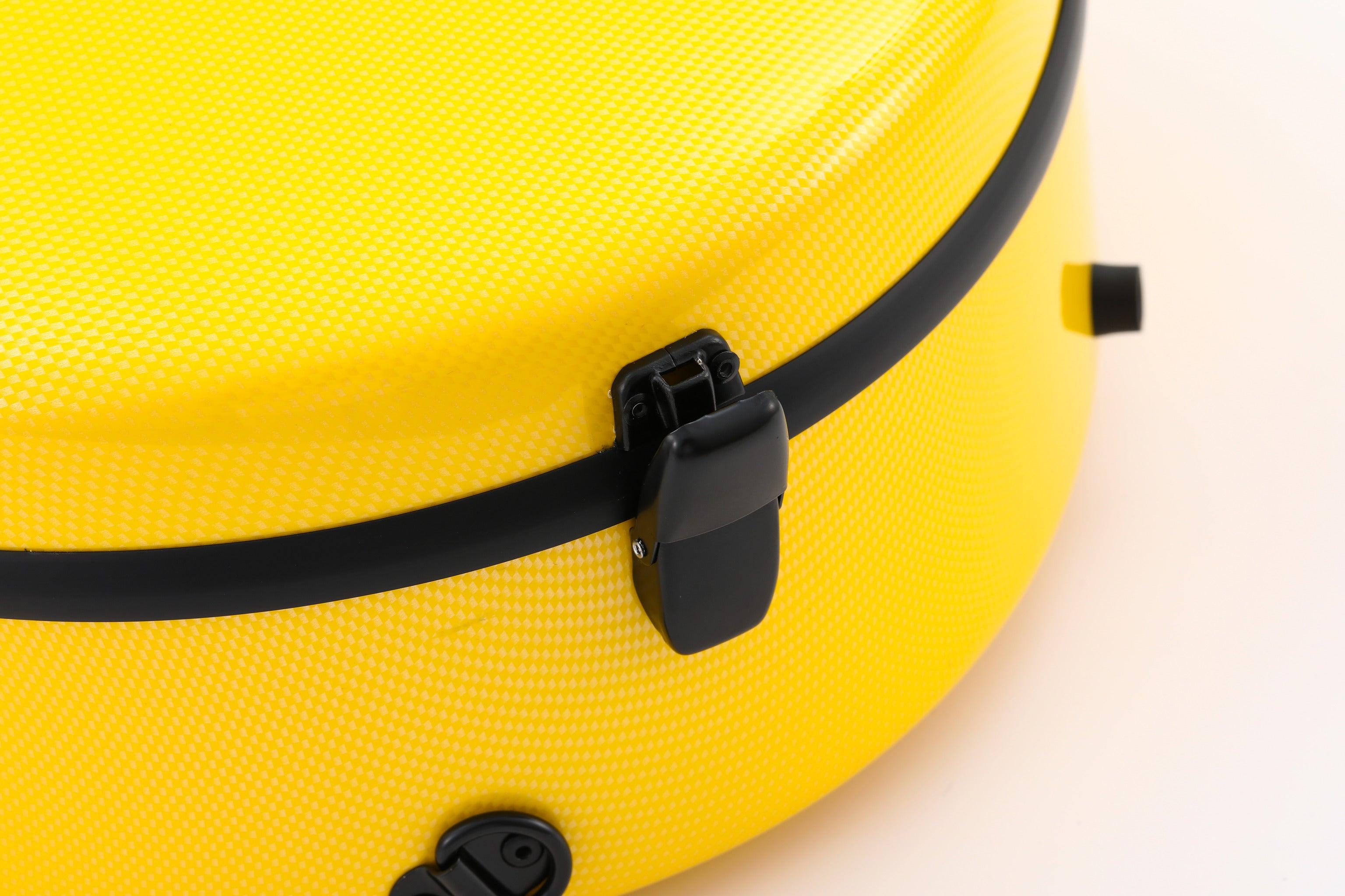 Alba Guitar Beads Case Yellow Carbon Pattern Gloss for Classical Guitar Acoustic, Flamenco guitar case