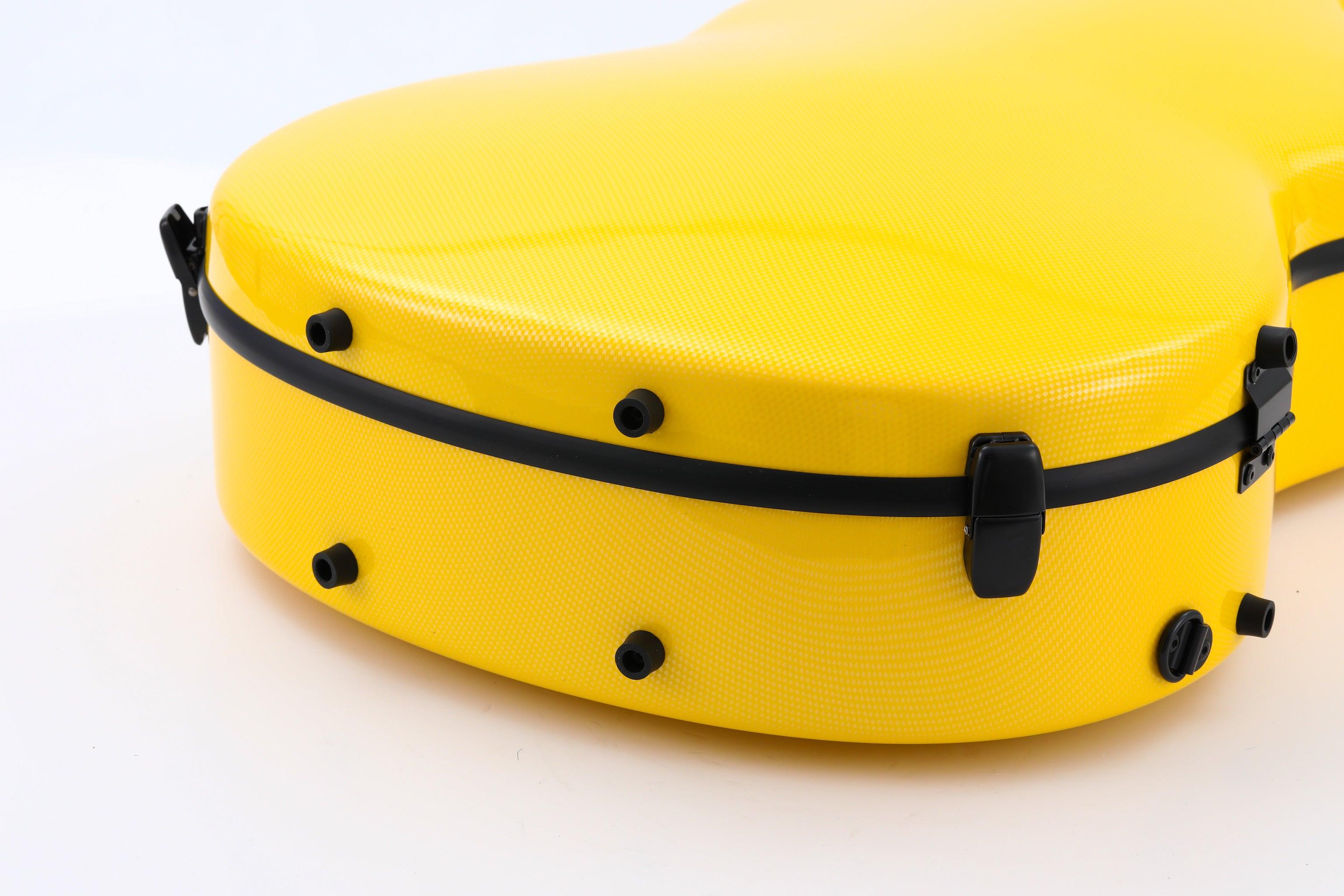 Alba Guitar Beads Case Yellow Carbon Pattern Gloss for Classical Guitar Acoustic, Flamenco guitar case