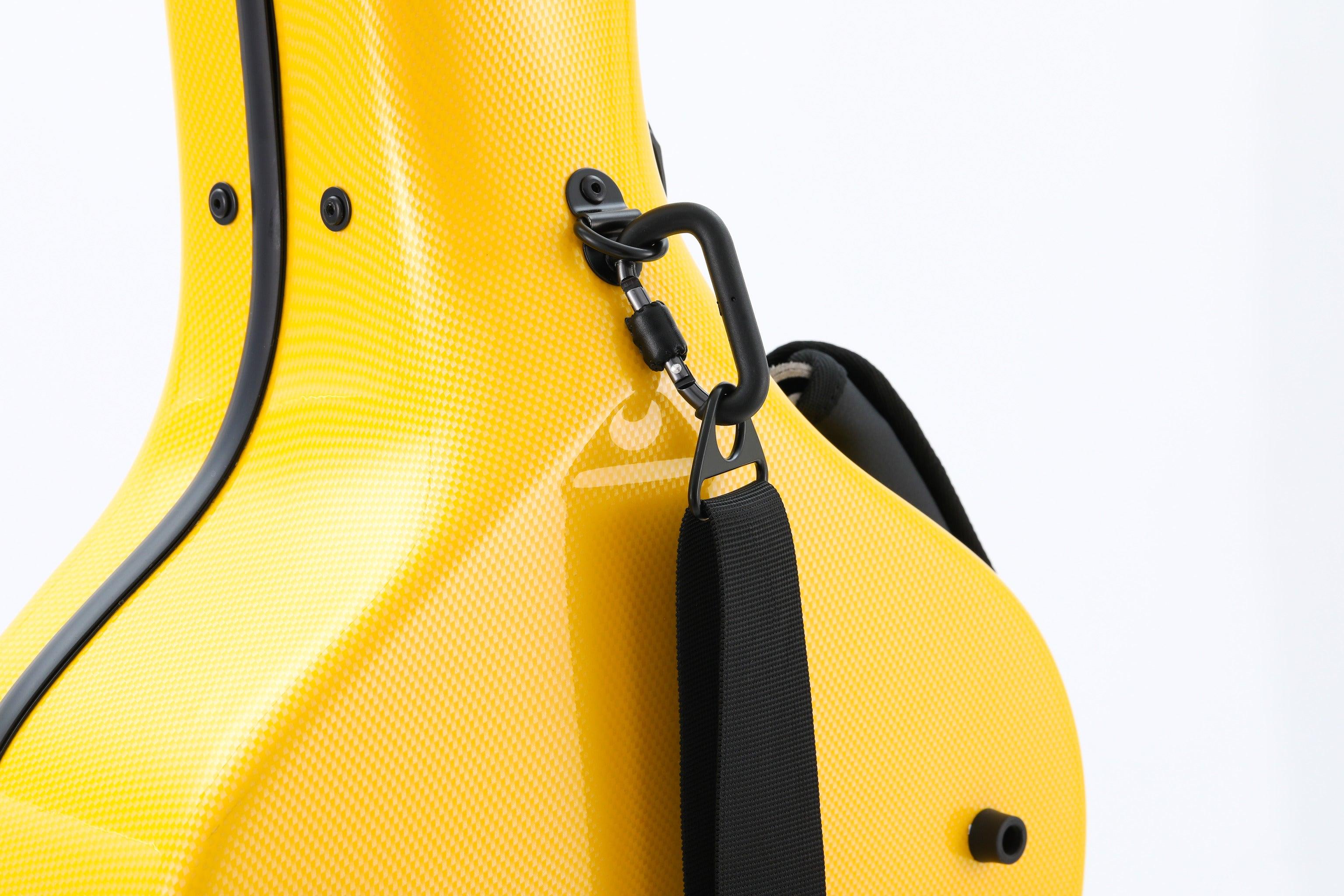 Alba Guitar Beads Case Yellow Carbon Pattern Gloss for Classical Guitar Acoustic, Flamenco guitar case
