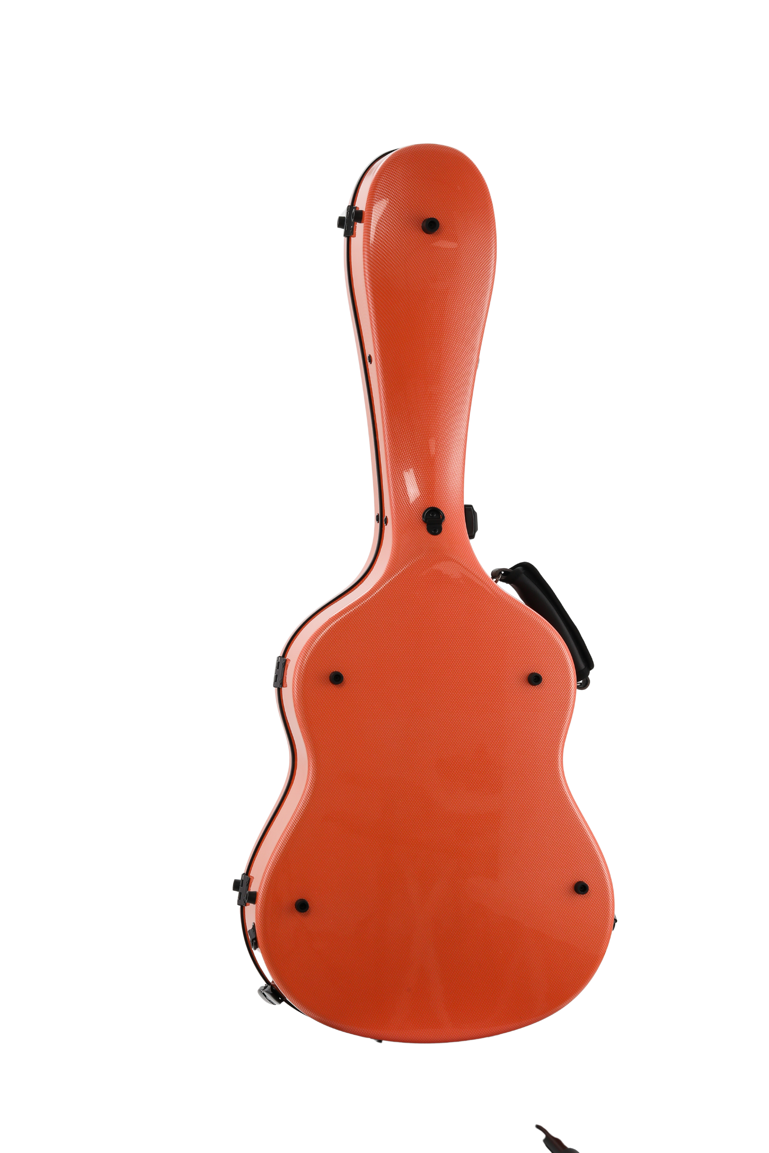 Alba Guitar Beads custodia motivo carbonio nero lucido, per chitarra classica, acustica, chitarra flamenco