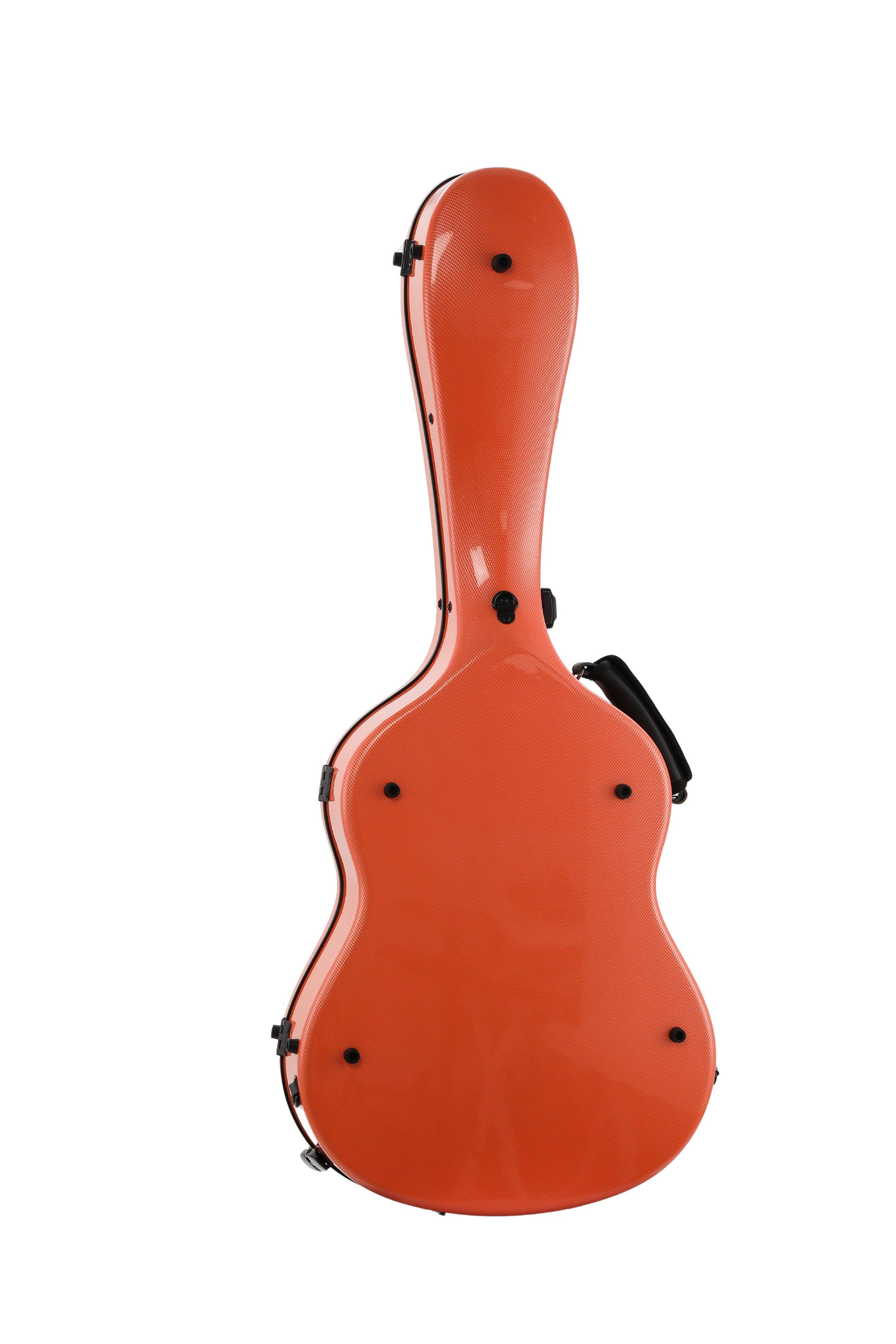 Alba Guitar Beads custodia motivo carbonio nero lucido, per chitarra classica, acustica, chitarra flamenco