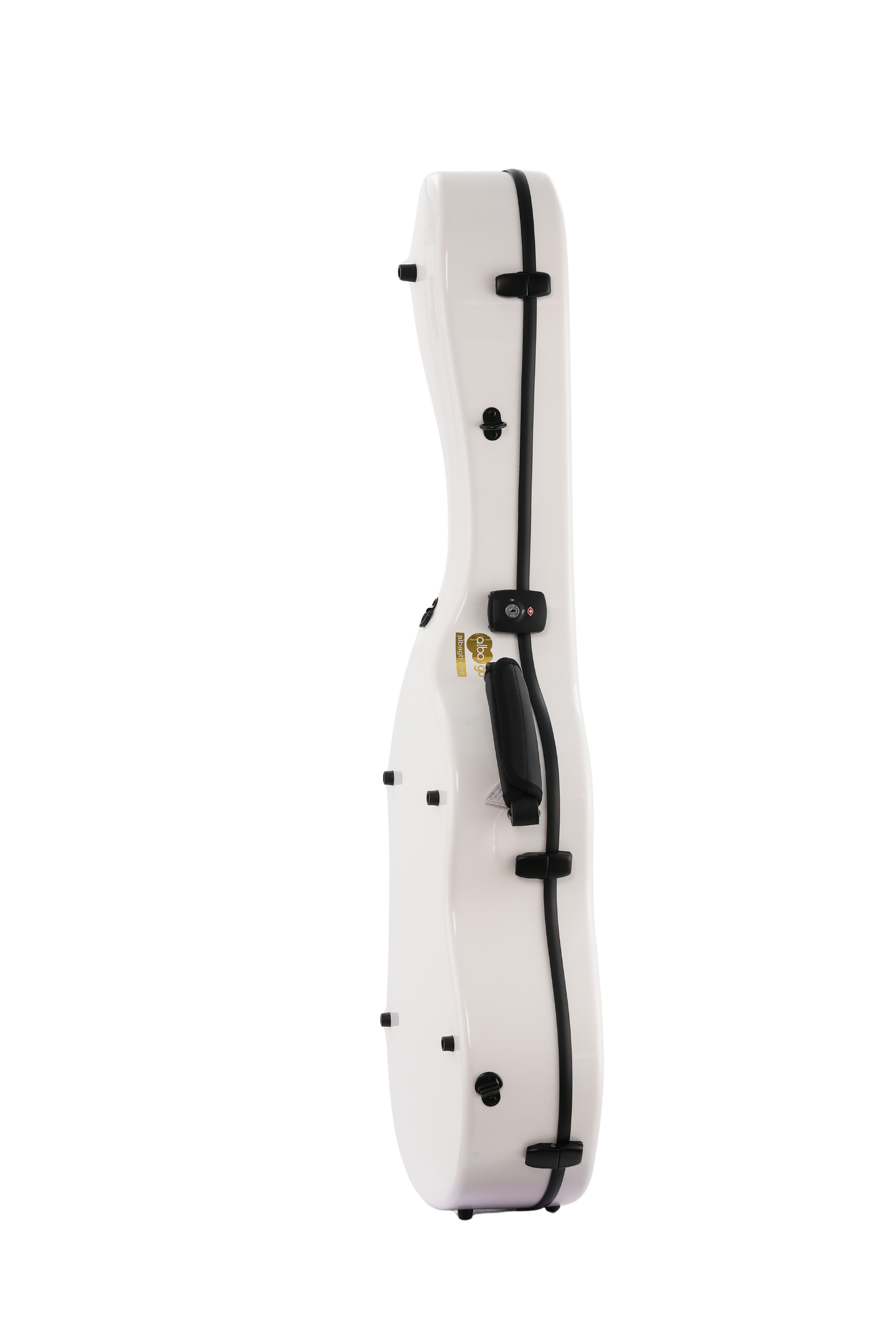Alba Guitar Beads custodia motivo carbonio nero lucido, per chitarra classica, acustica, chitarra flamenco