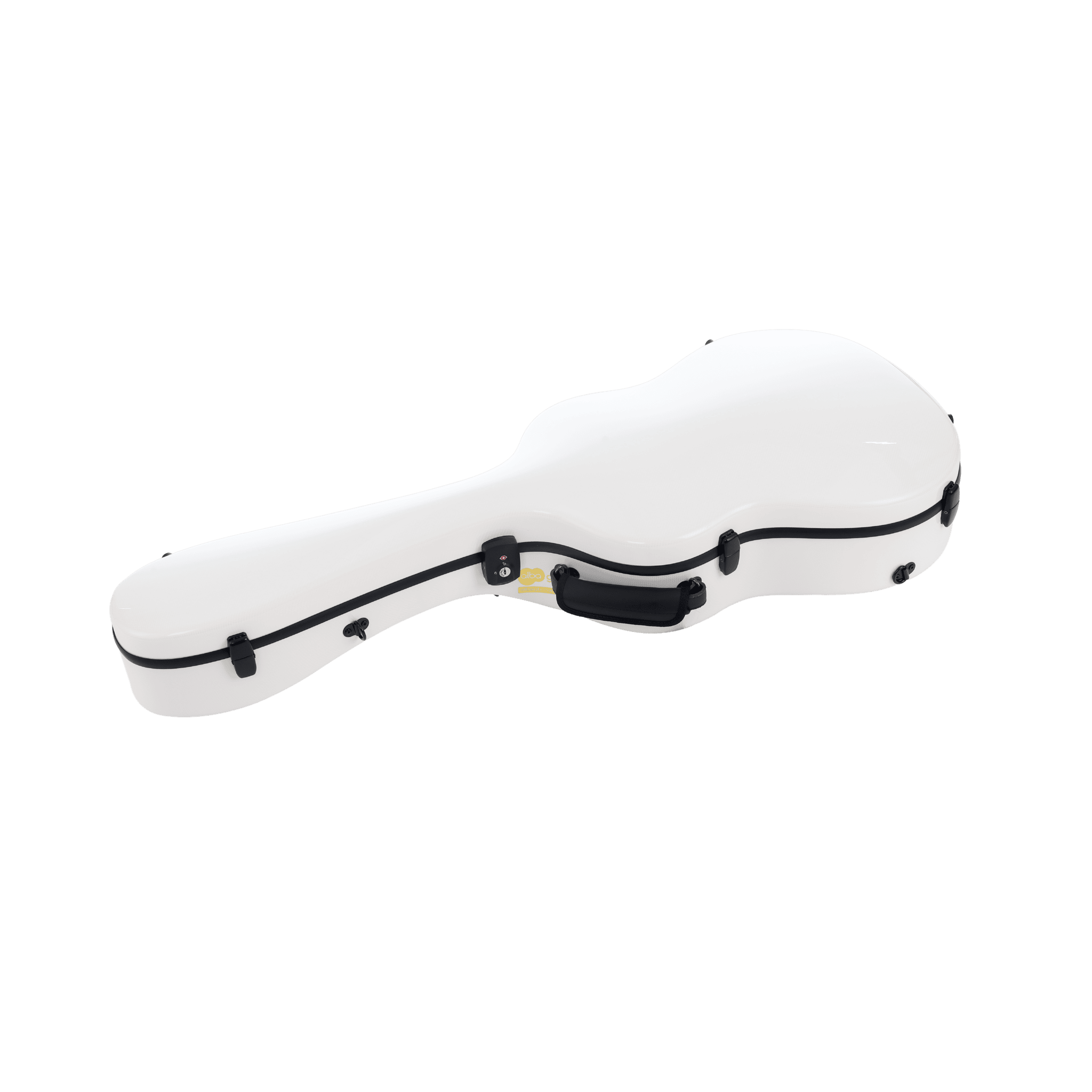 Alba Guitar Beads custodia motivo carbonio nero lucido, per chitarra classica, acustica, chitarra flamenco