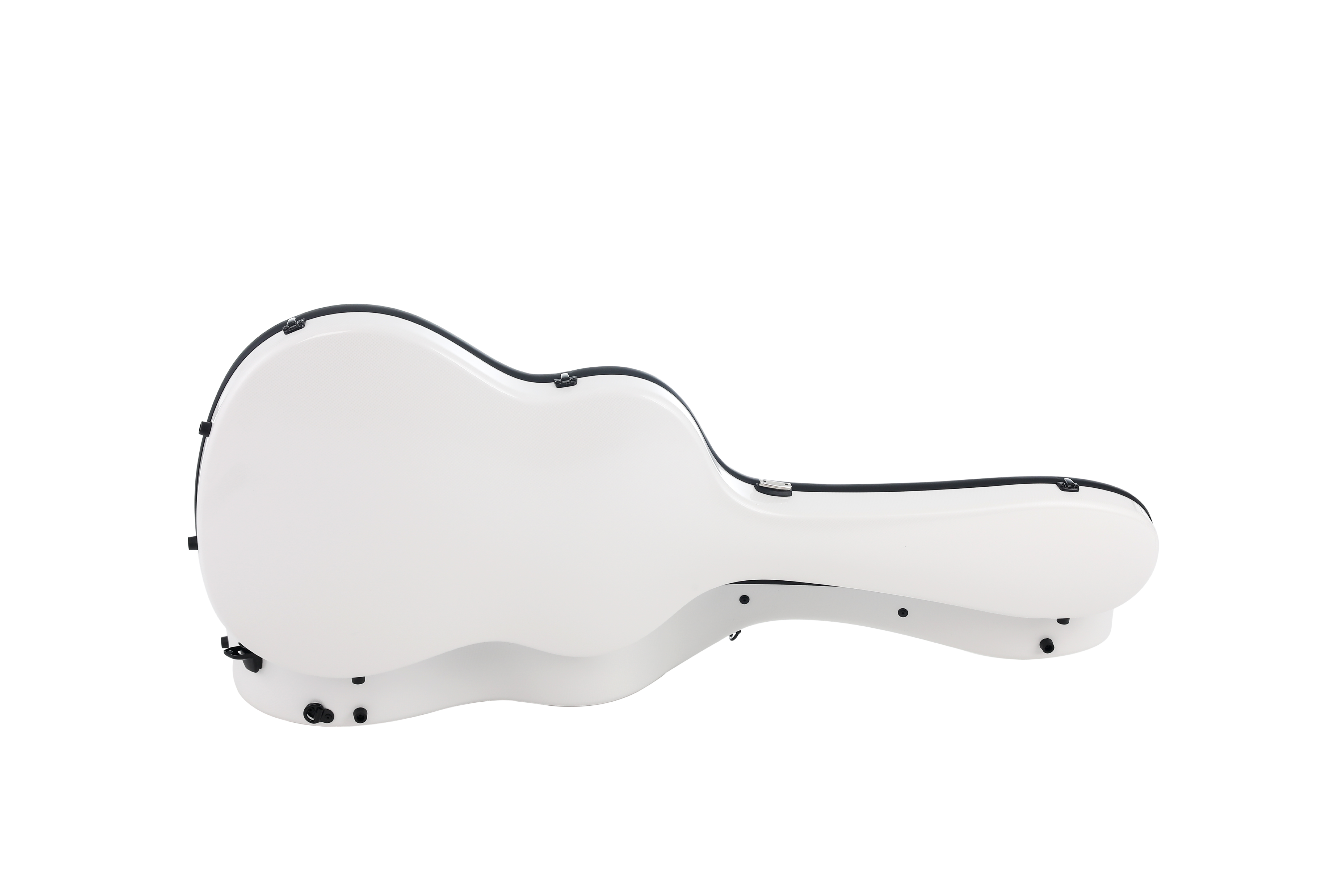 Alba Guitar Beads custodia motivo carbonio nero lucido, per chitarra classica, acustica, chitarra flamenco