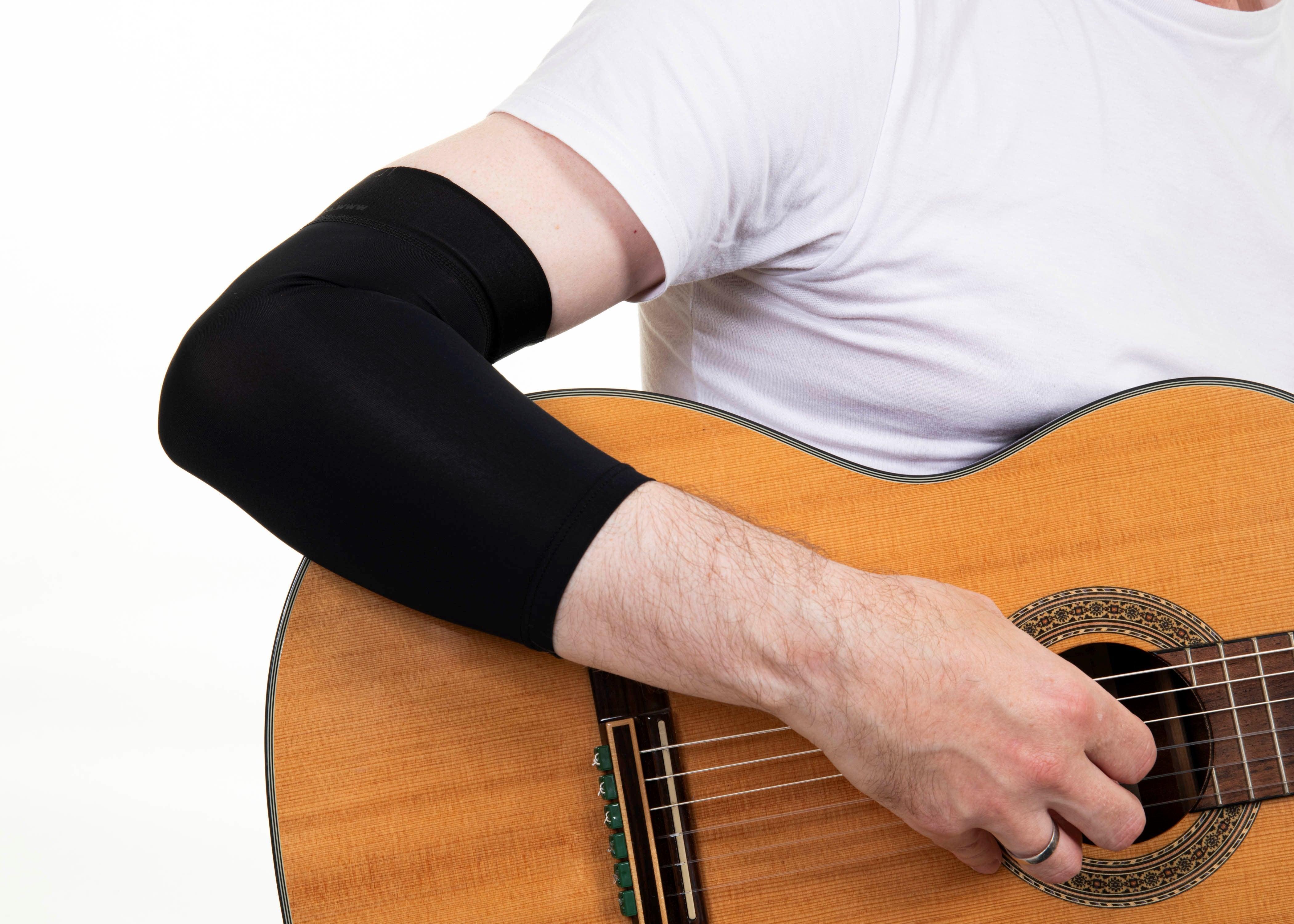 Alba Guitar Beads Black Short Sleeves Size Small/ Medium - Arm protection for Classical and Flamenco guitarists