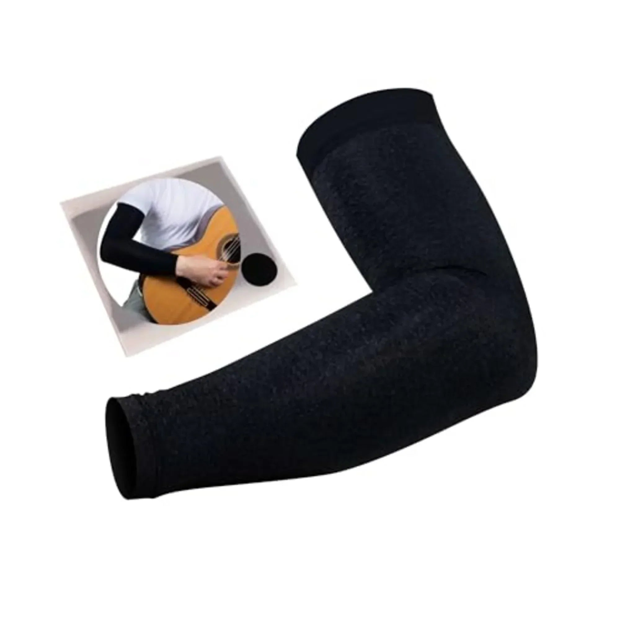 Alba Guitar Beads Long Grey Sleeves Size Large - Arm protection for Classical and Flamenco guitarists