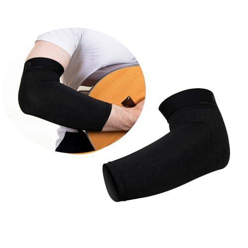 Alba Guitar Beads Grey Short Sleeves Size Large - Arm protection for Classical and Flamenco guitarists