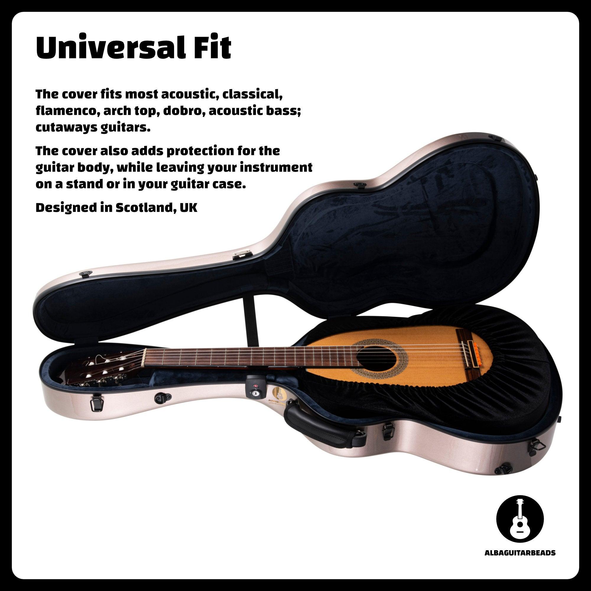 Alba Guitar Dust Cover - Protective wrapper for classical, acoustic and electric guitars