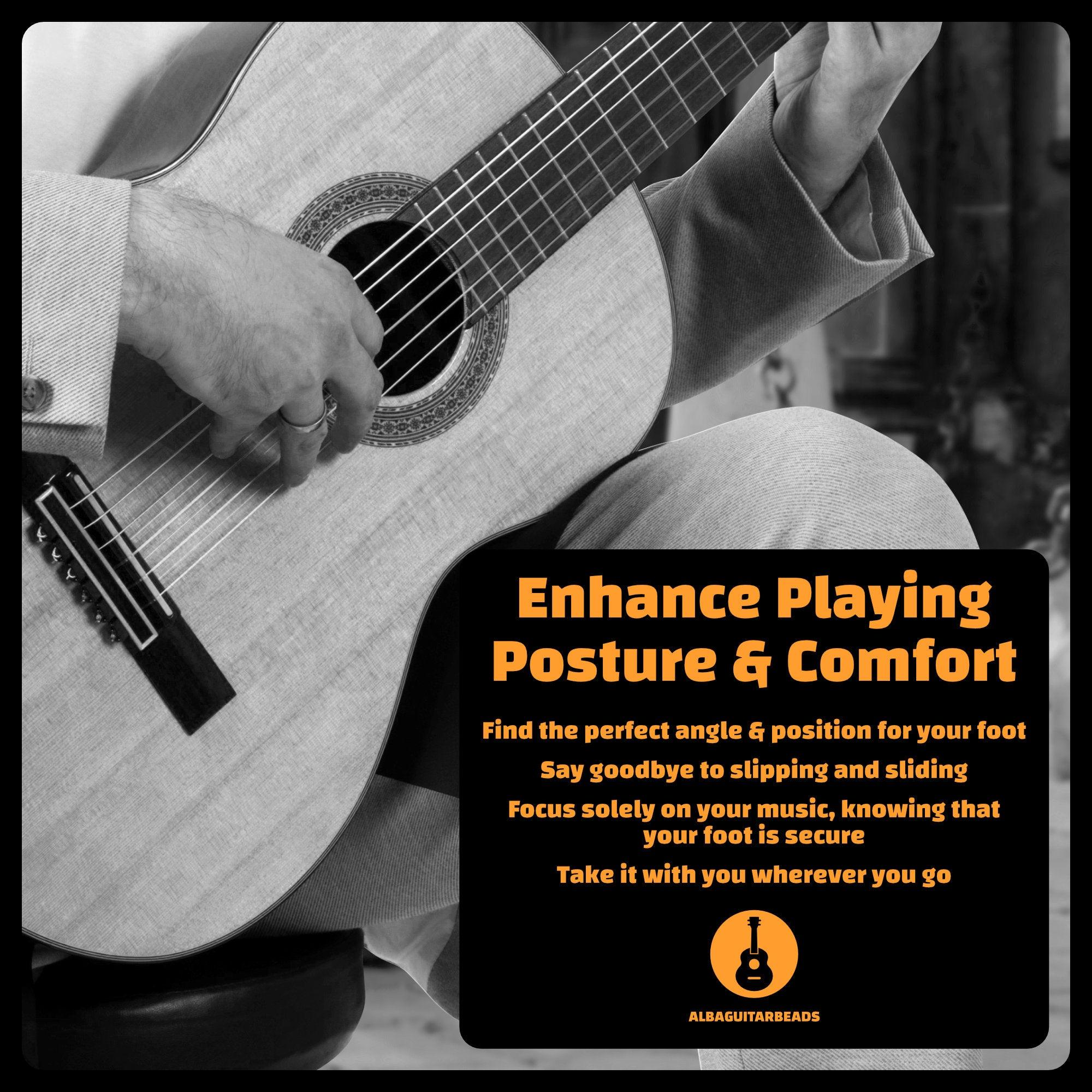 Alba Guitar Beads 6 Stage Foot Rest, Foot Stool for Classical guitar and for Flamenco guitar