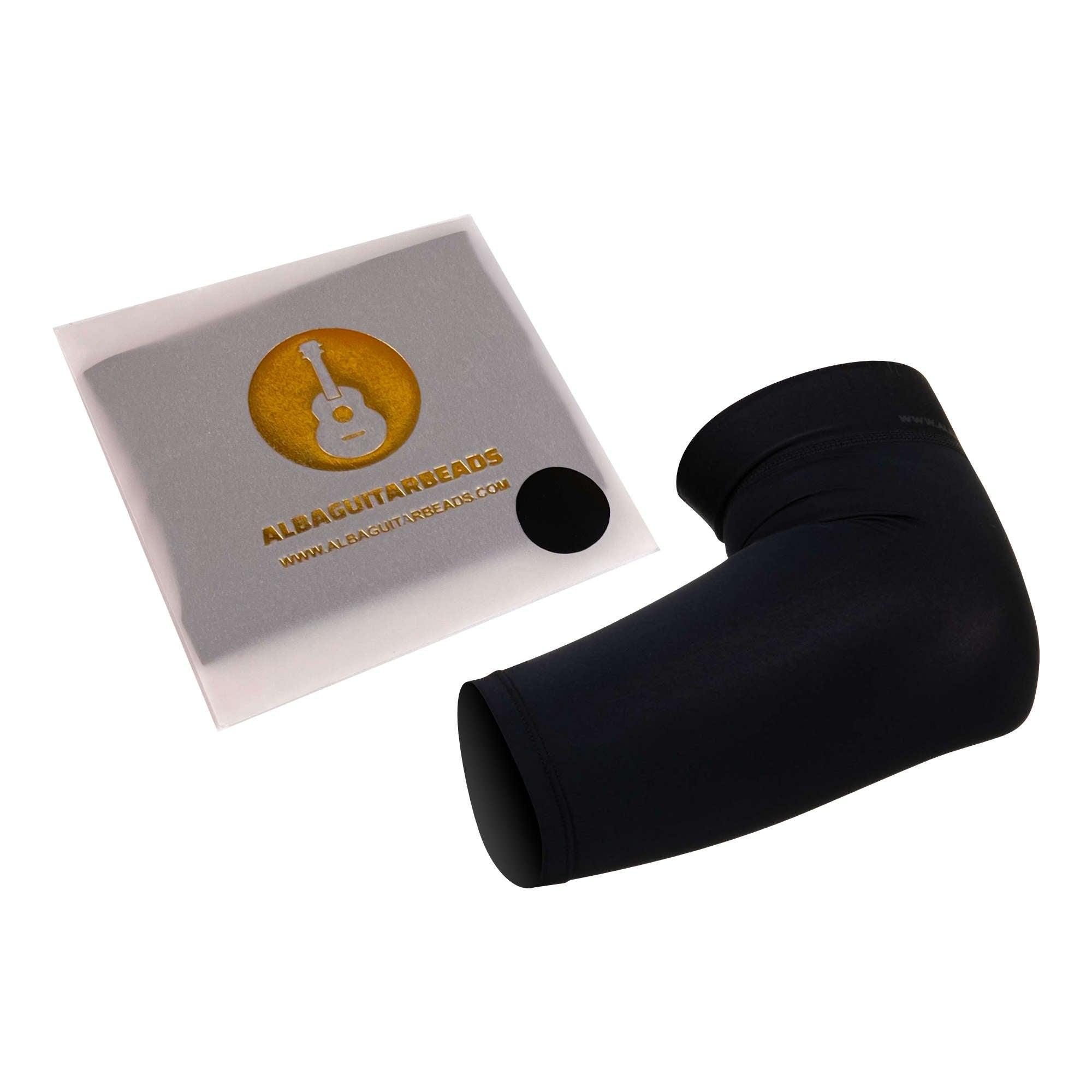 Alba GB Preto Manga Curta Tamanho Grande - Proteção de braço para guitarristas clássicos e flamencos