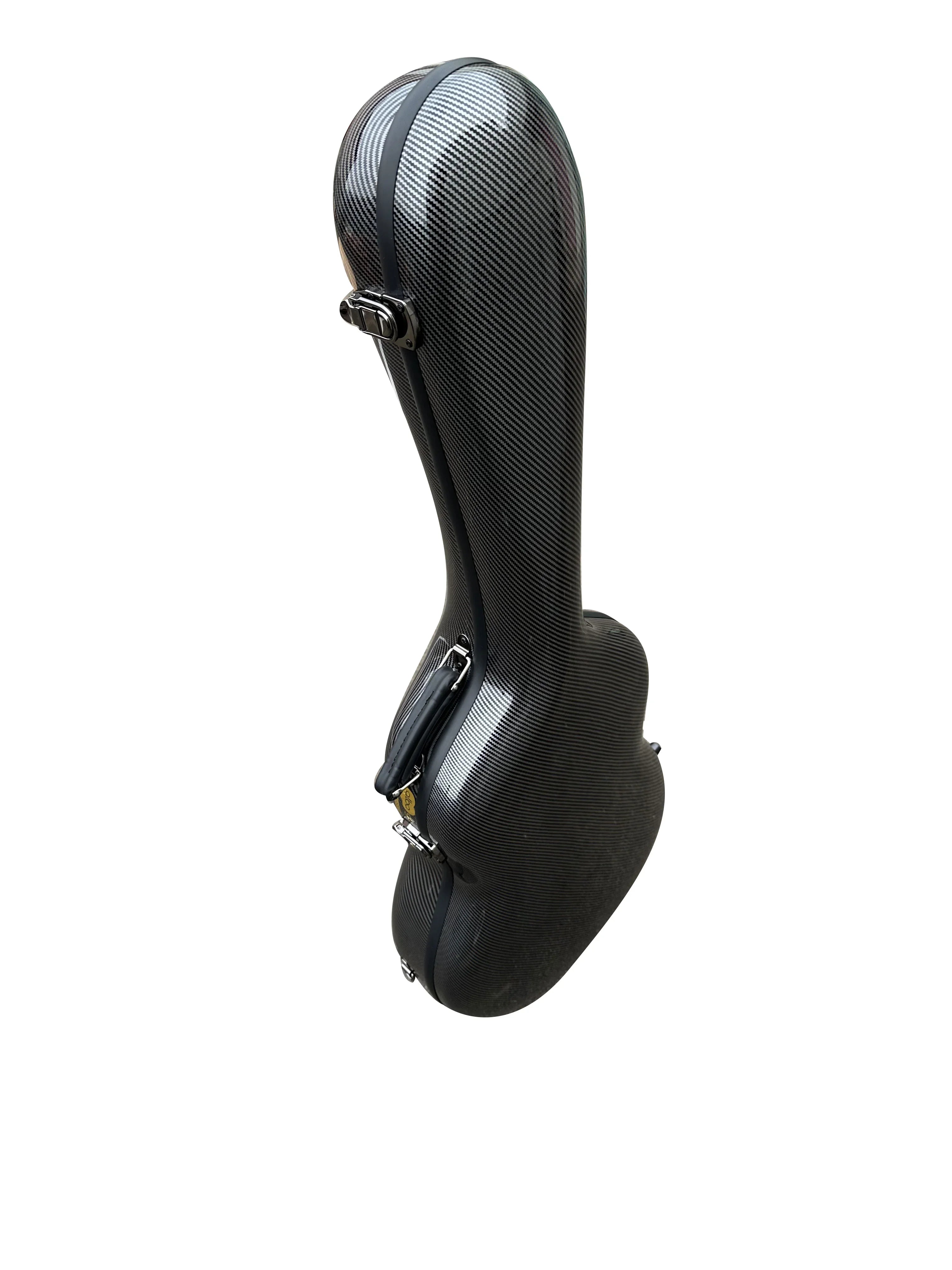 Fiber Glass Alba Guitar Case Black Gloss with Carbon Pattern for Classical Guitar Acoustic, Flamenco guitar case