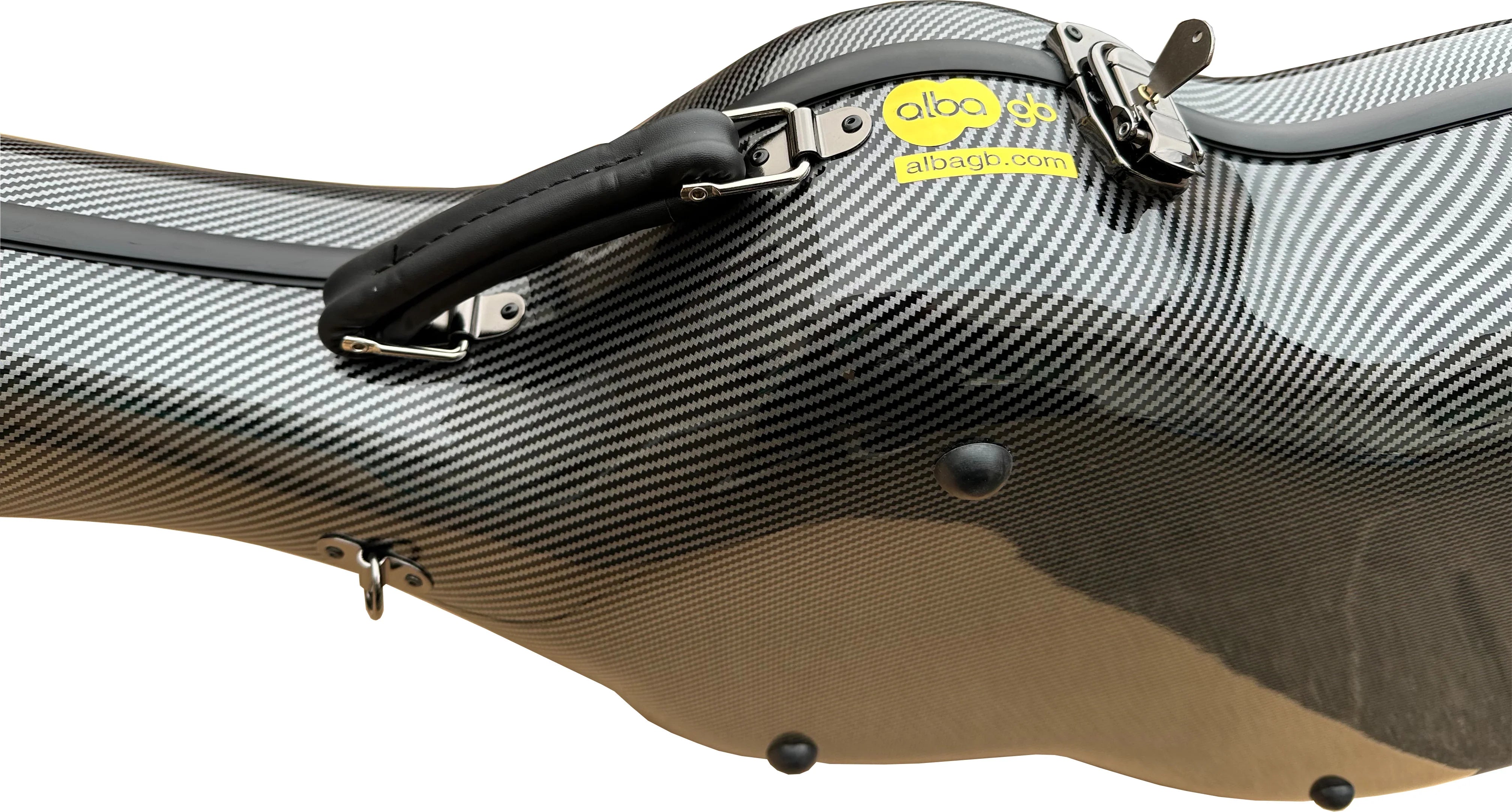 Fiber Glass Alba Guitar Case Black Gloss with Carbon Pattern for Classical Guitar Acoustic, Flamenco guitar case