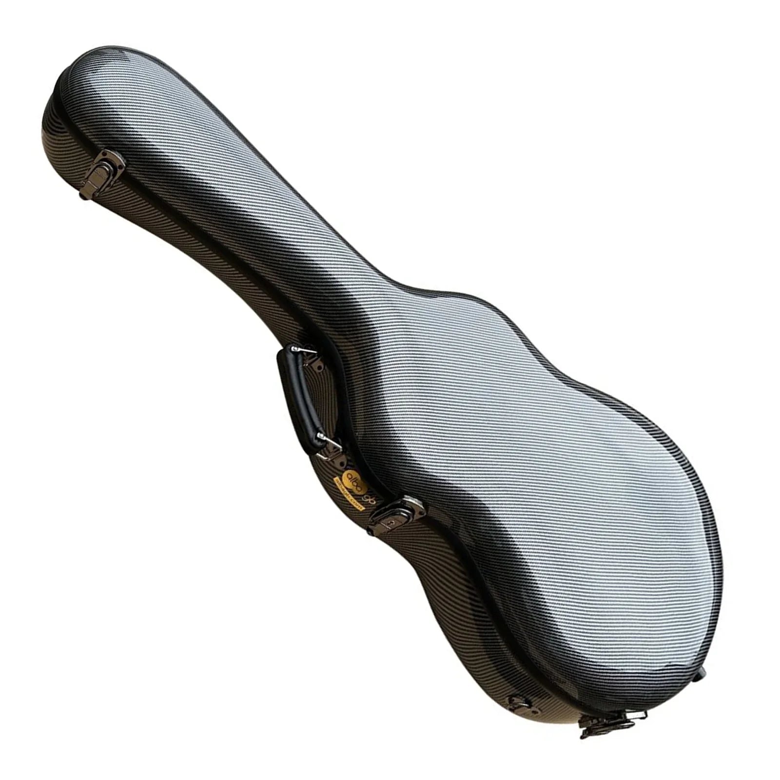 Fiber Glass Alba Guitar Case Black Gloss with Carbon Pattern for Classical Guitar Acoustic, Flamenco guitar case
