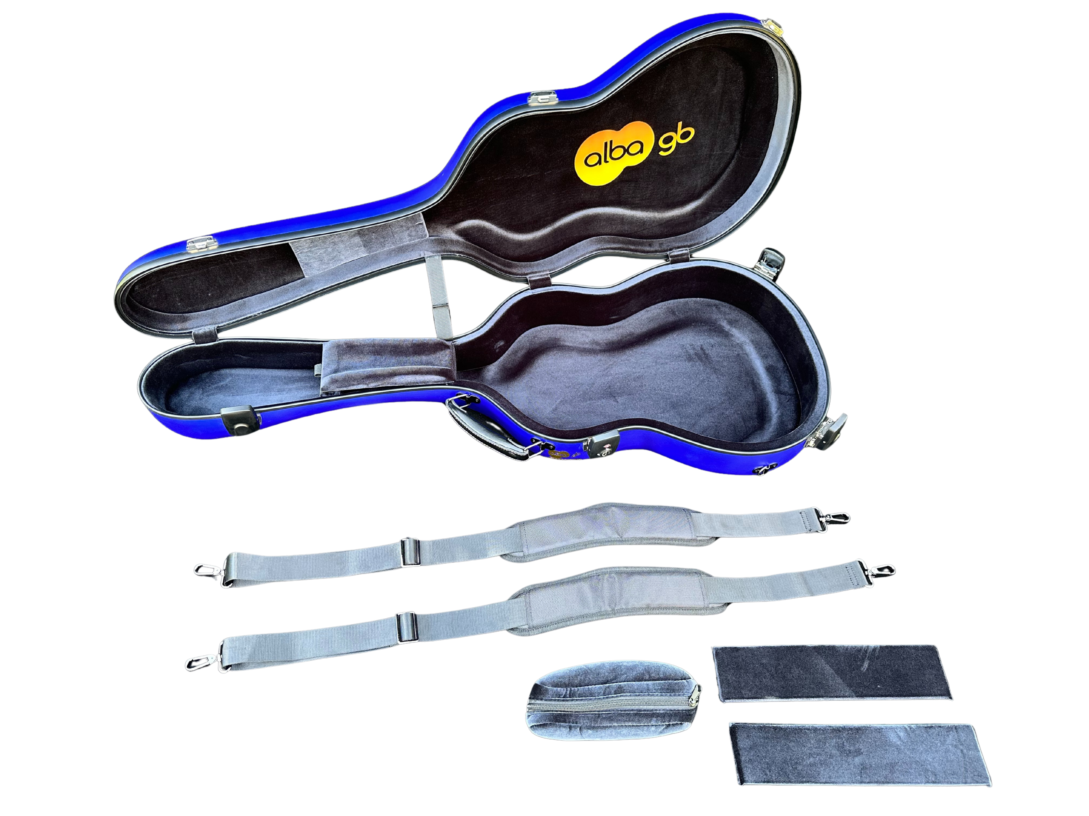 Glasfaser-Gitarrenkoffer für klassische Gitarre, Flamenco-Gitarre, Black Gloss