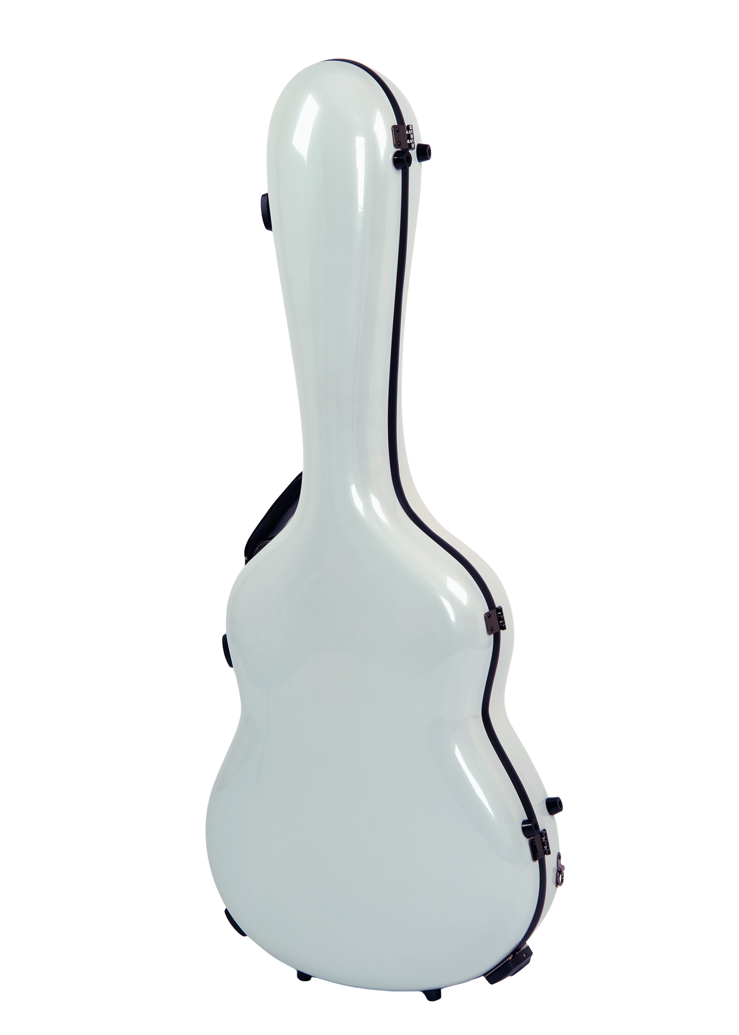 Alba GB Fiber Glass Case White Gloss for Classical Guitar Acoustic, Flamenco guitar case