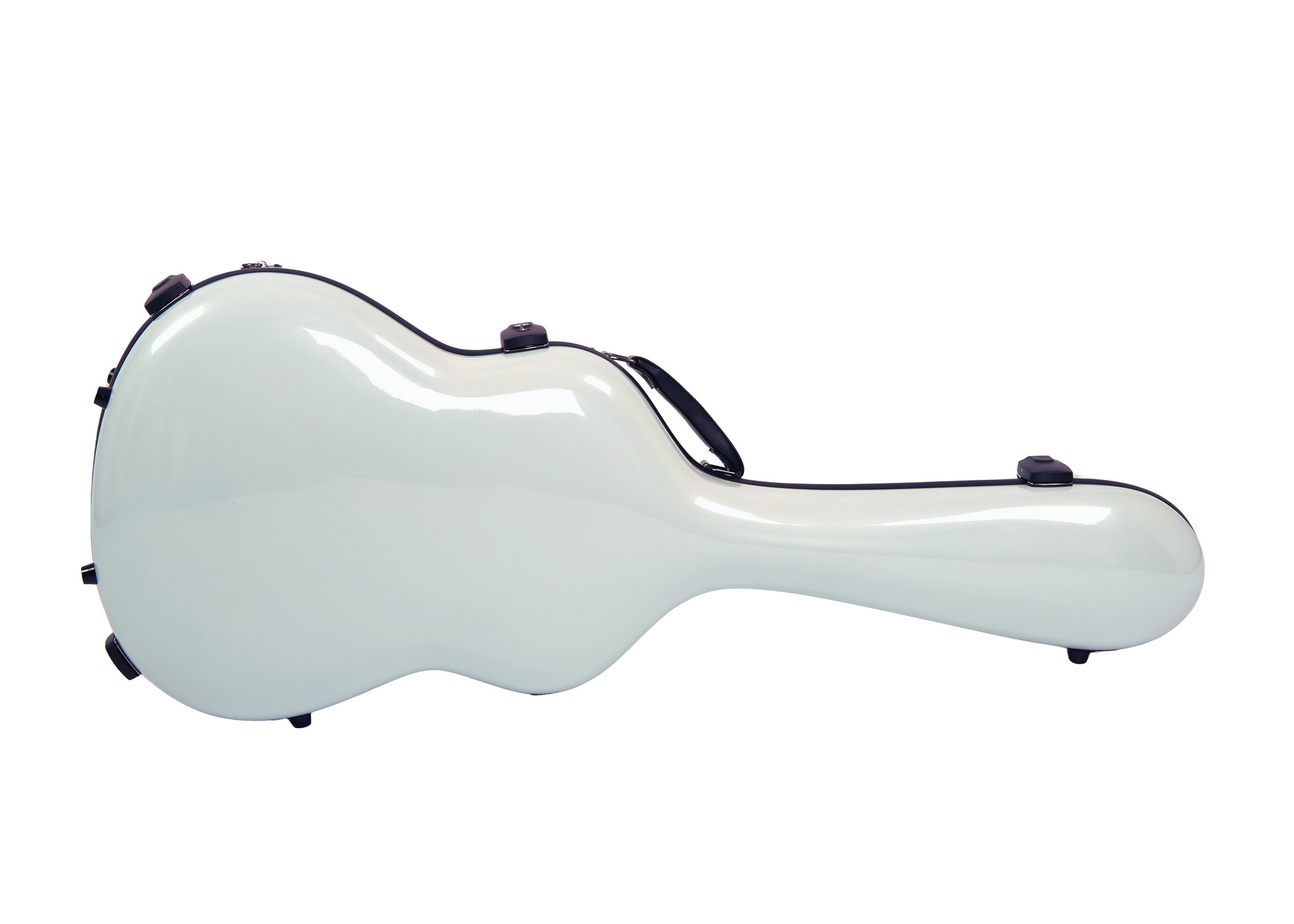 Alba GB Fiber Glass Case White Gloss for Classical Guitar Acoustic, Flamenco guitar case