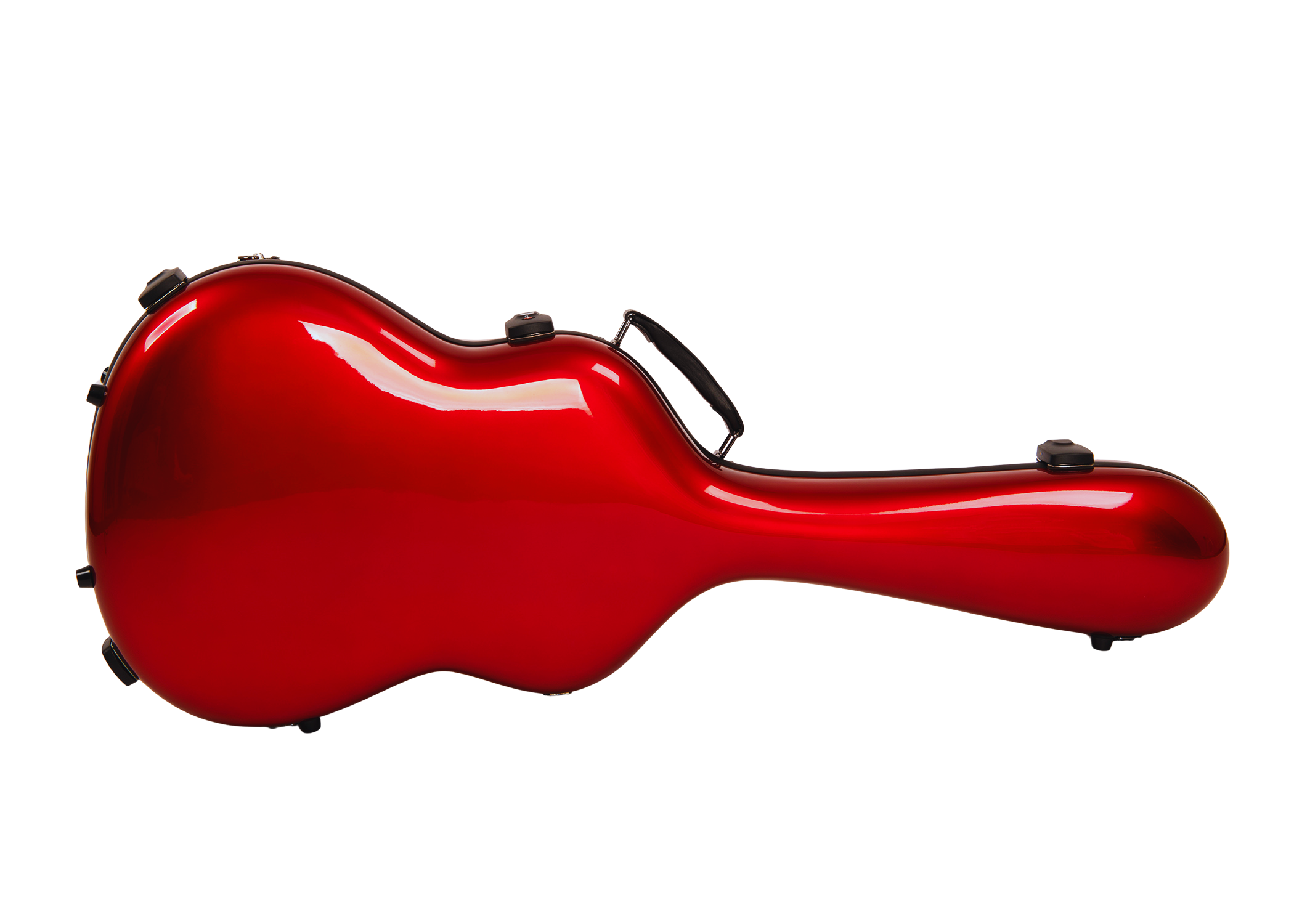 Estuche Carbono Rojo Brillo para Guitarra Clásica Acústica, Guitarra Flamenca