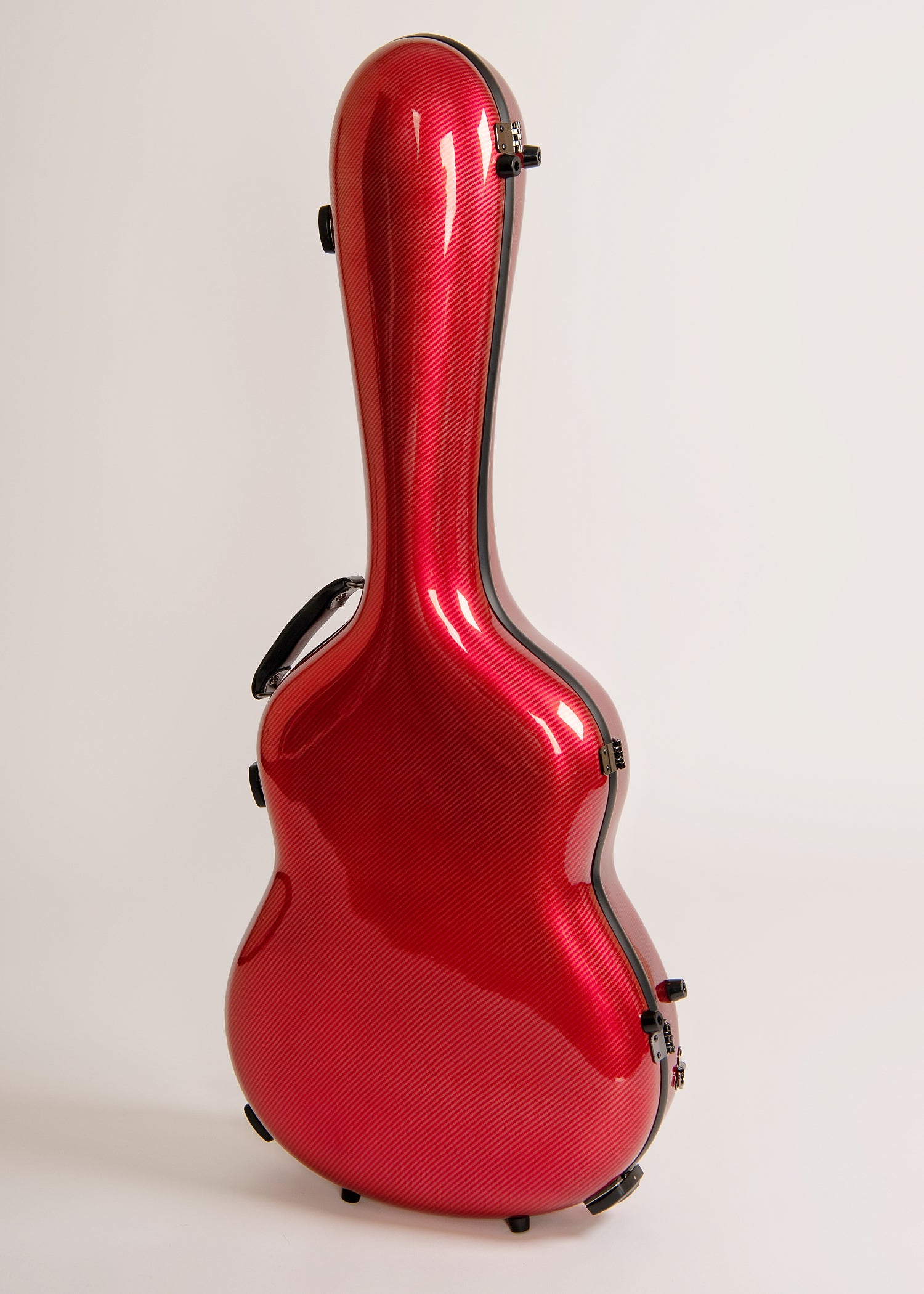 Glasfaser-Gitarrenkoffer für klassische Gitarre, Flamenco-Gitarre, Black Gloss