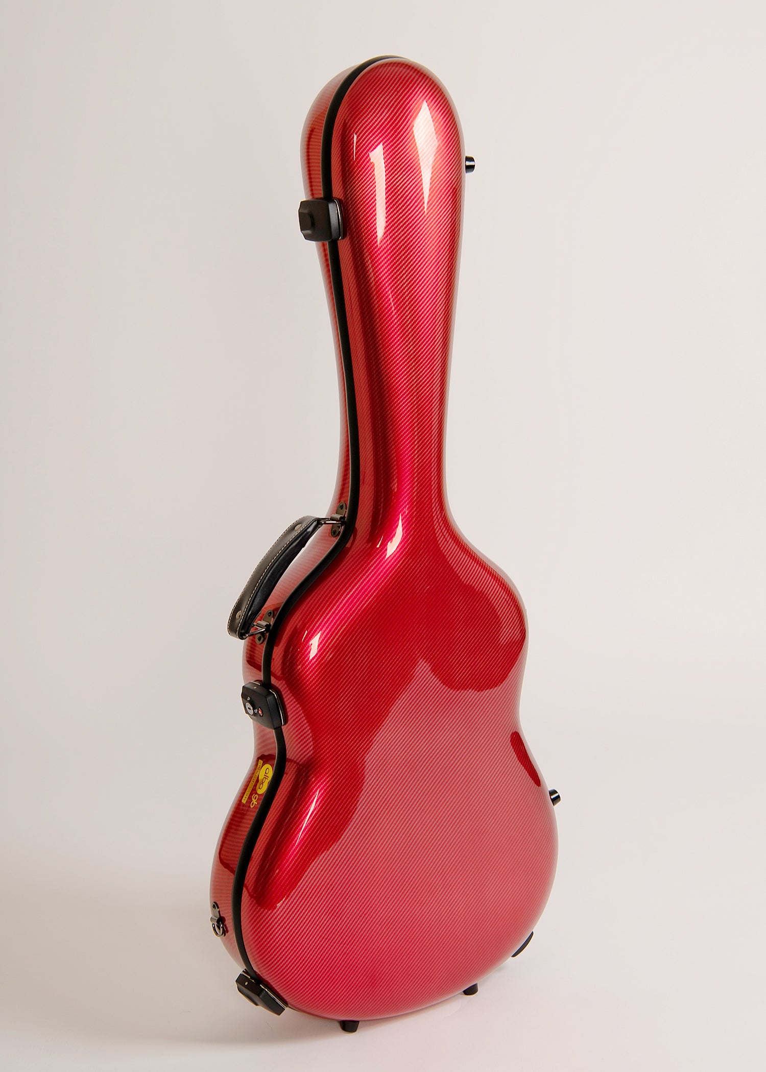 Glasfaser-Gitarrenkoffer für klassische Gitarre, Flamenco-Gitarre, Black Gloss