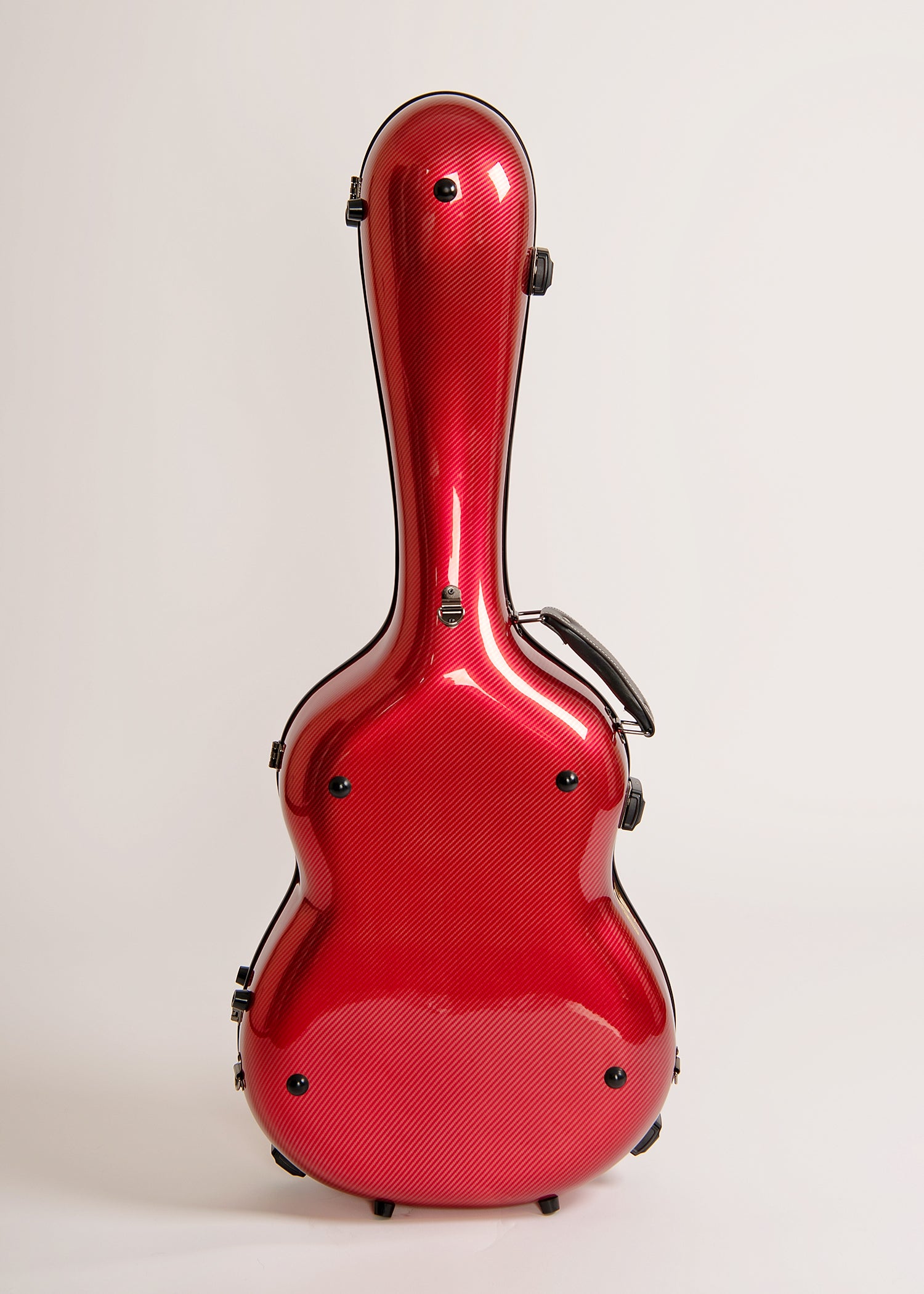Glasfaser-Gitarrenkoffer für klassische Gitarre, Flamenco-Gitarre, Black Gloss