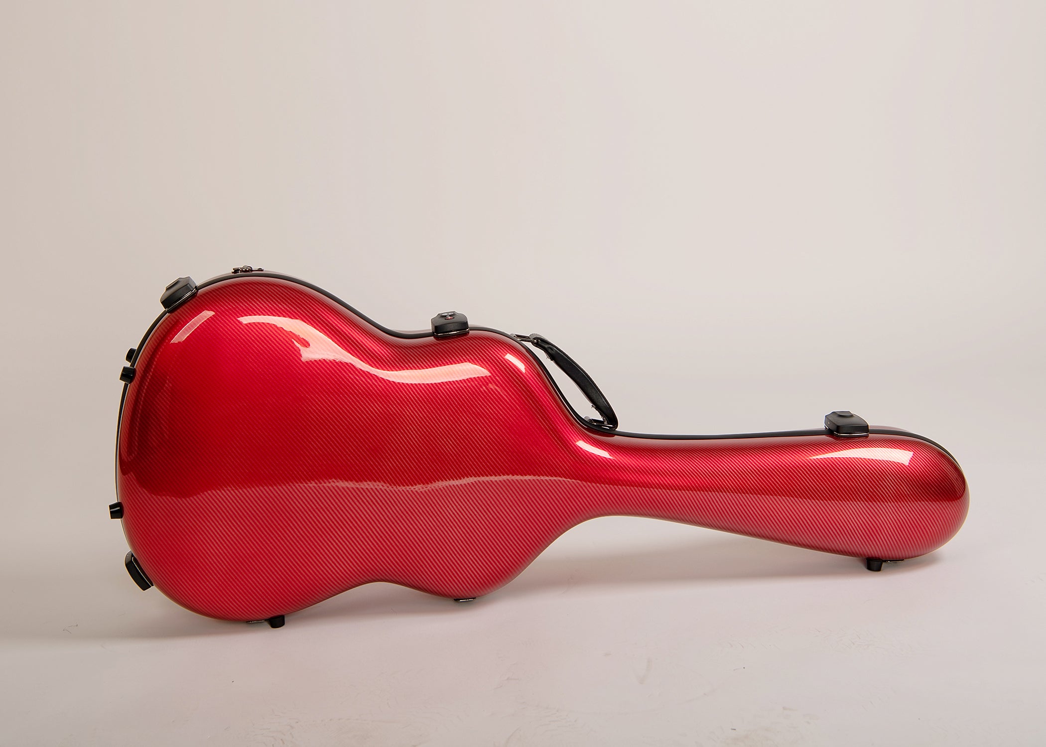 Glasfaser-Gitarrenkoffer für klassische Gitarre, Flamenco-Gitarre, Black Gloss