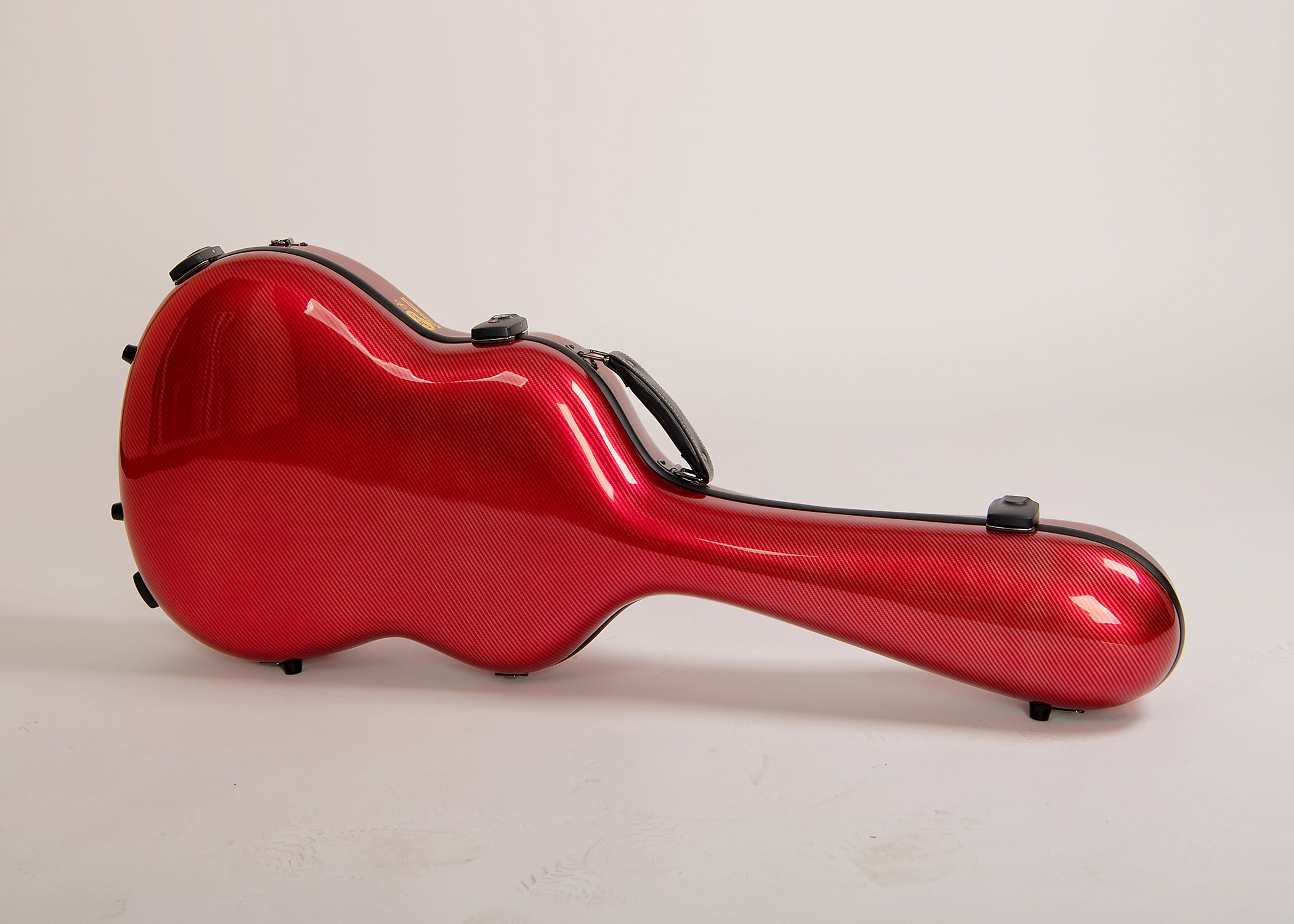 Glasfaser-Gitarrenkoffer für klassische Gitarre, Flamenco-Gitarre, Black Gloss