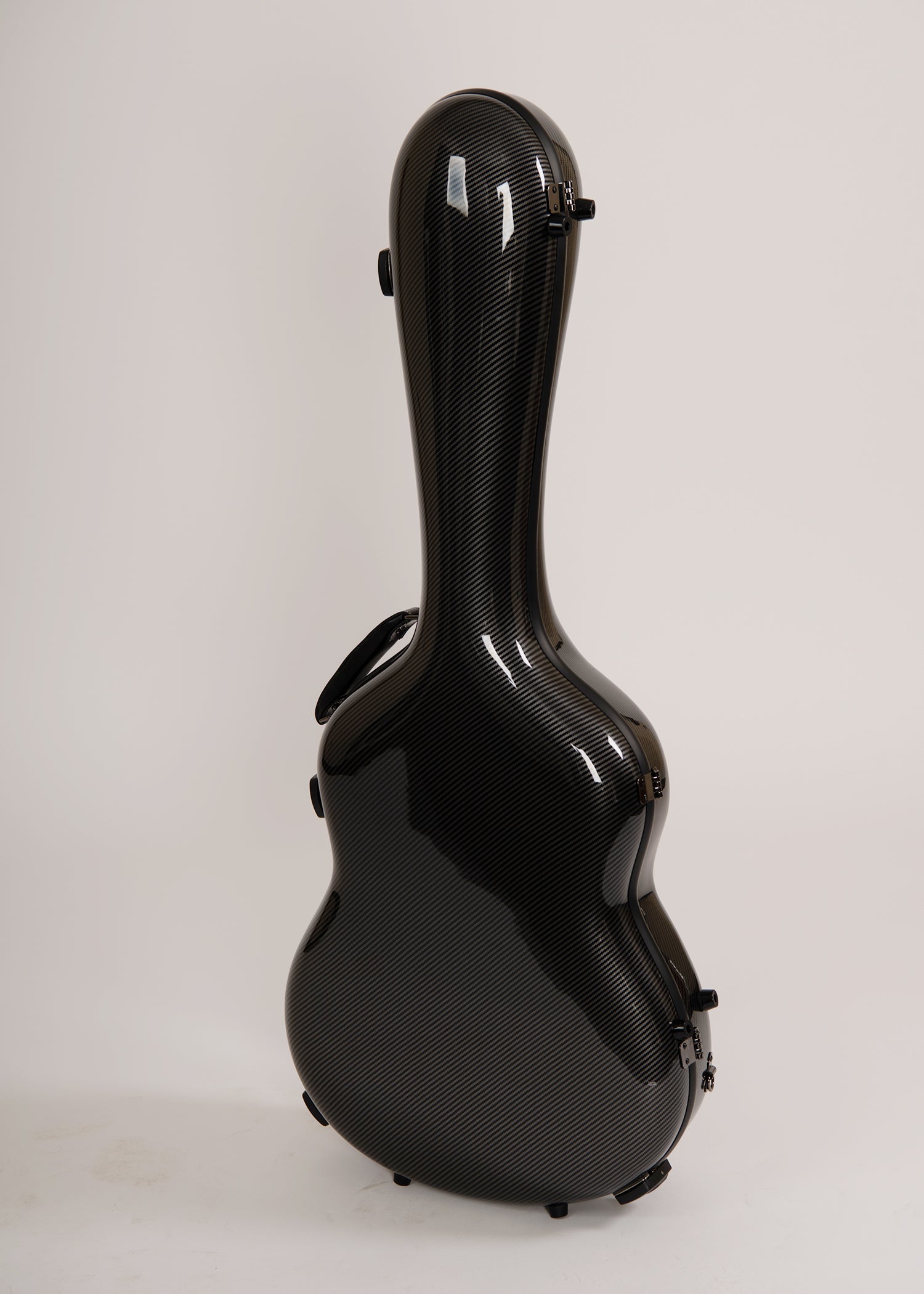 Glasfaser-Gitarrenkoffer für klassische Gitarre, Flamenco-Gitarre, Black Gloss