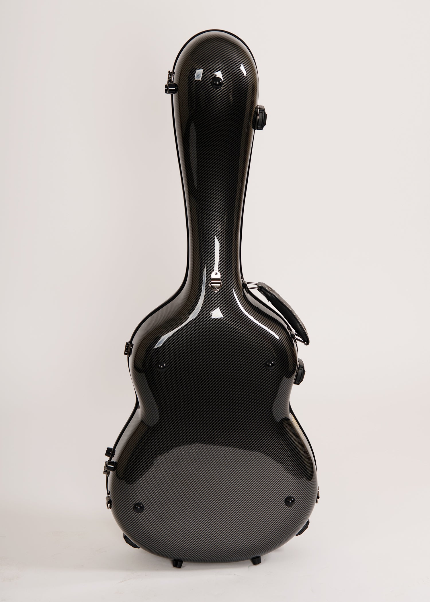 Glasfaser-Gitarrenkoffer für klassische Gitarre, Flamenco-Gitarre, Black Gloss