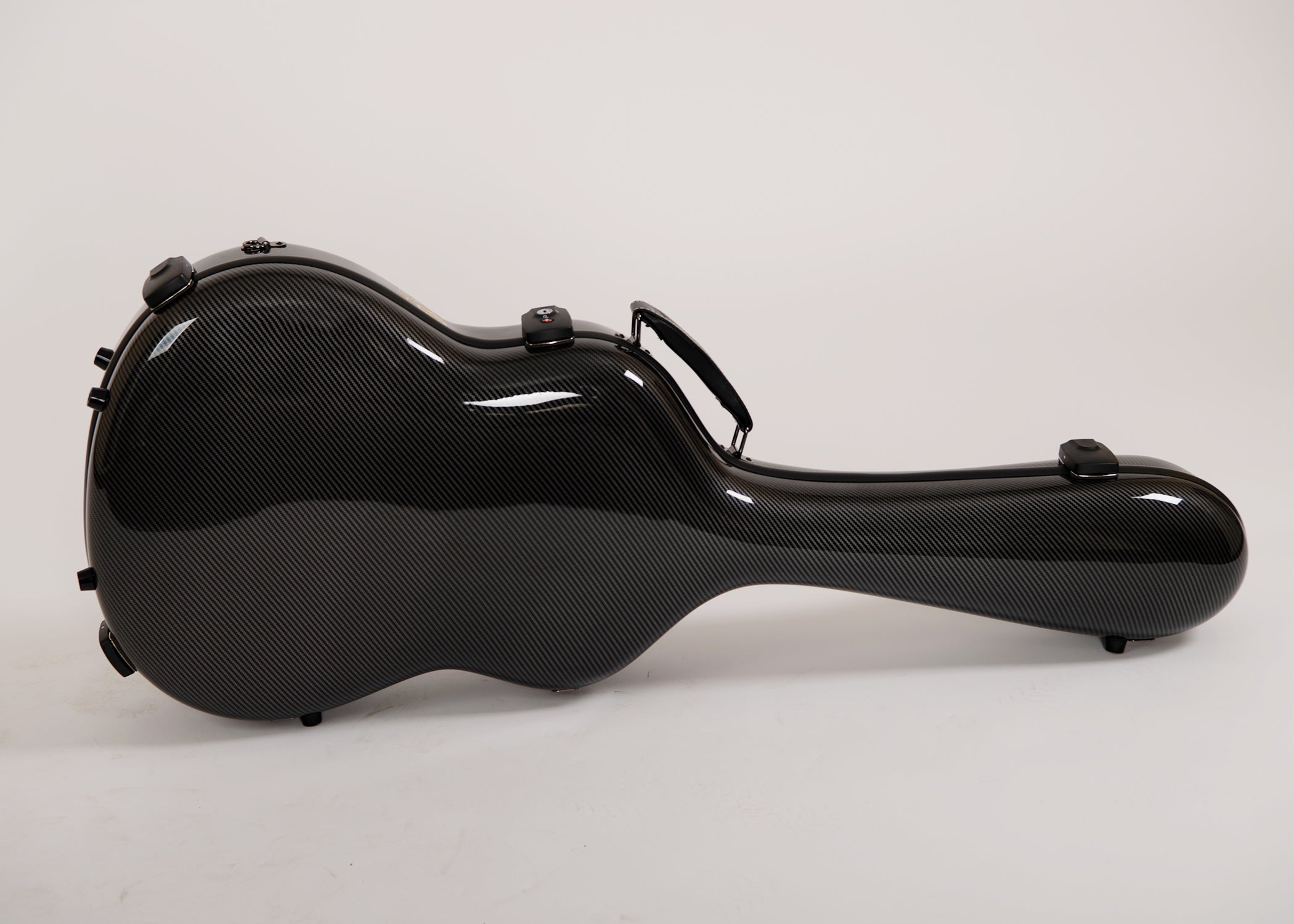 Glasfaser-Gitarrenkoffer für klassische Gitarre, Flamenco-Gitarre, Black Gloss
