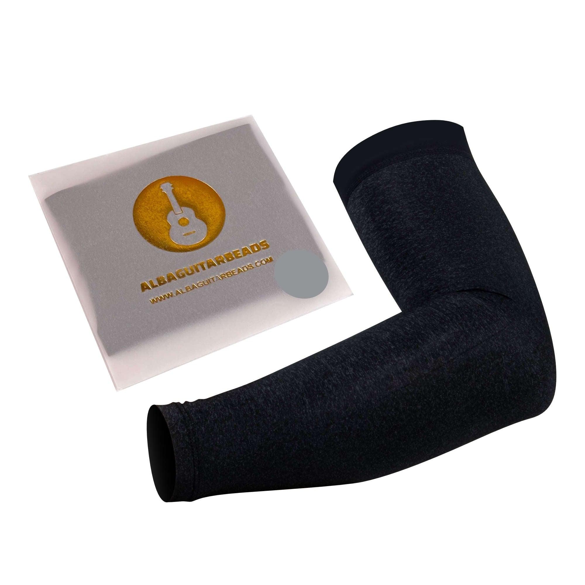 Alba Guitar Beads Long Grey Sleeves Size Large - Arm protection for Classical and Flamenco guitarists