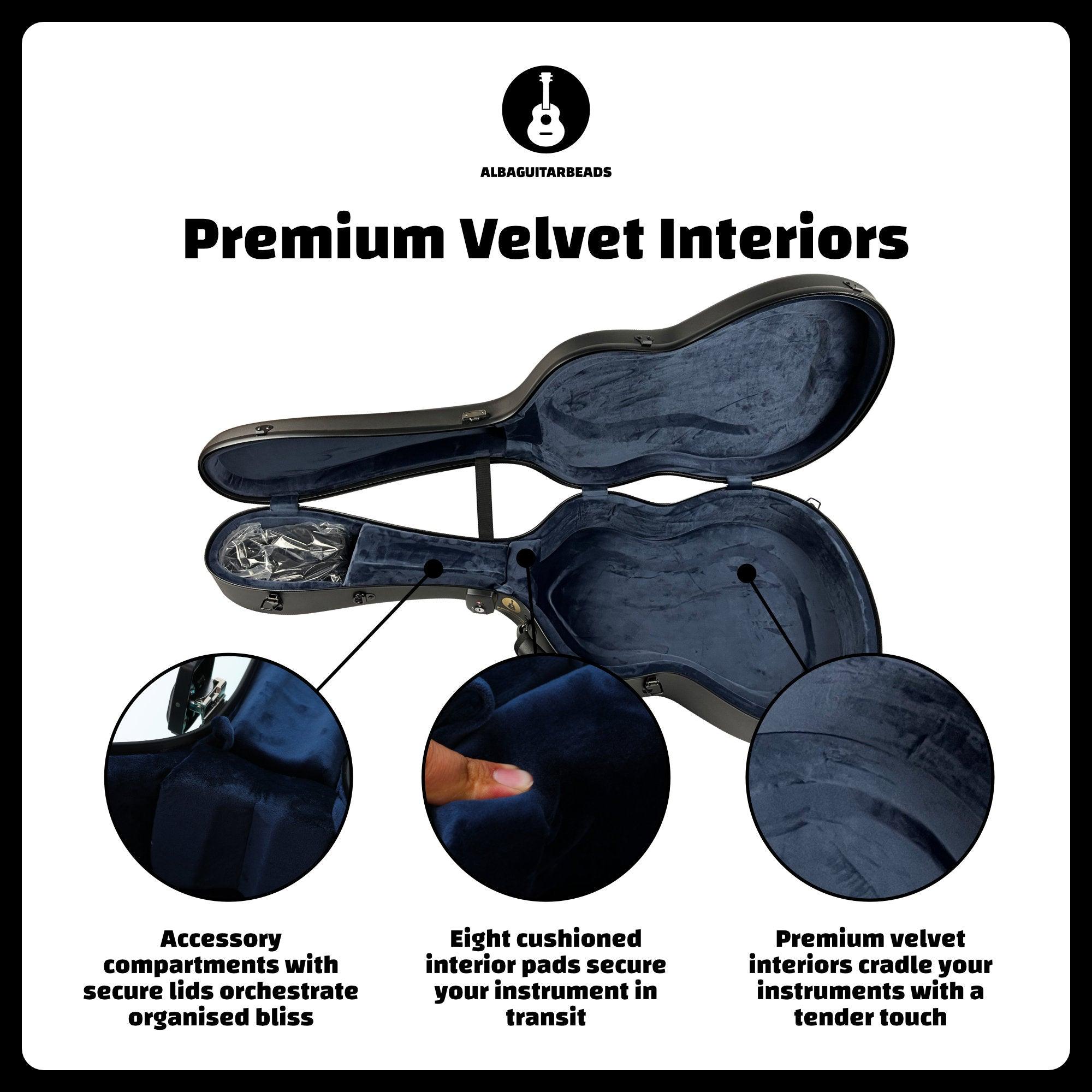 Étui de guitare en carbone pour guitare classique acoustique, guitare flamenco, Noir mat
