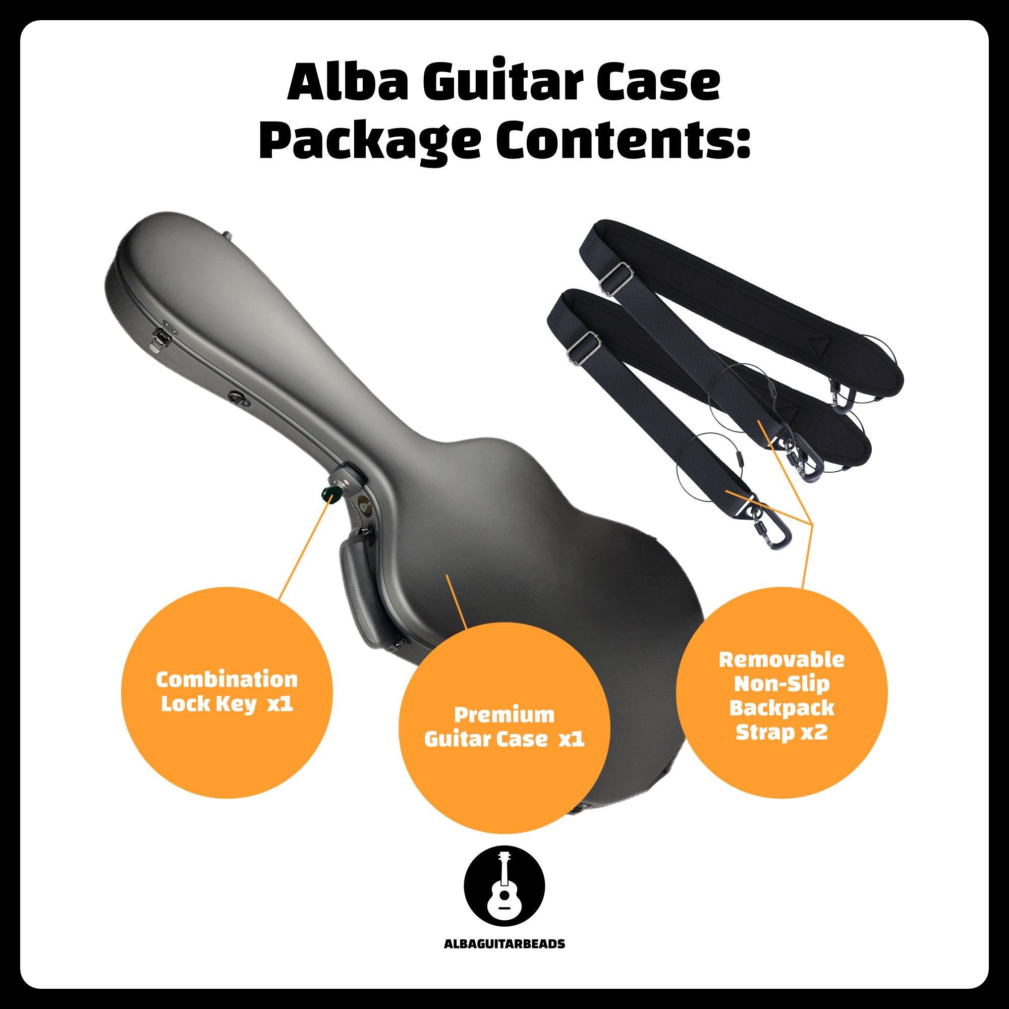 Étui de guitare en carbone pour guitare classique acoustique, guitare flamenco, Noir mat