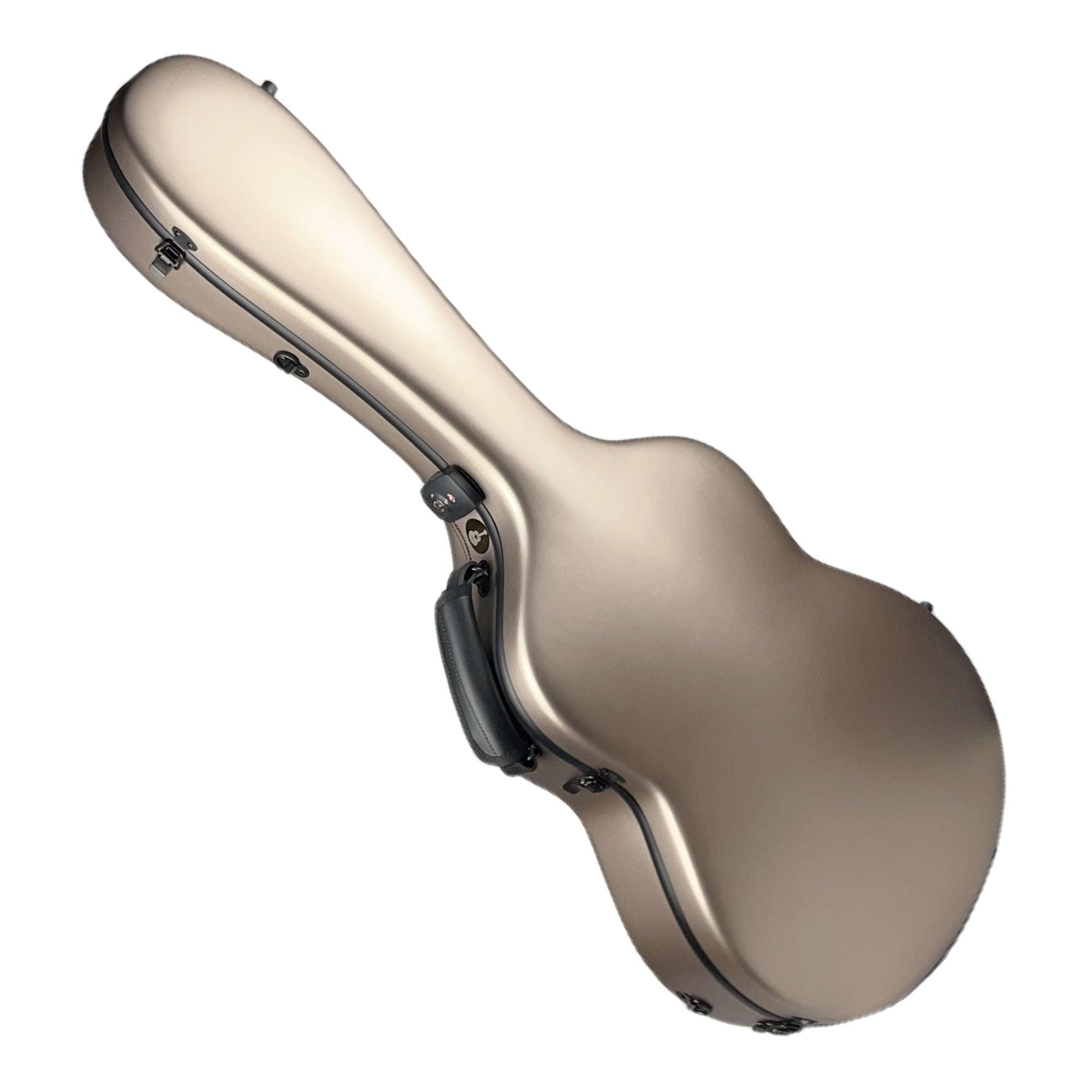 Custodia champagne opaca in carbonio per chitarra classica acustica, chitarra flamenco