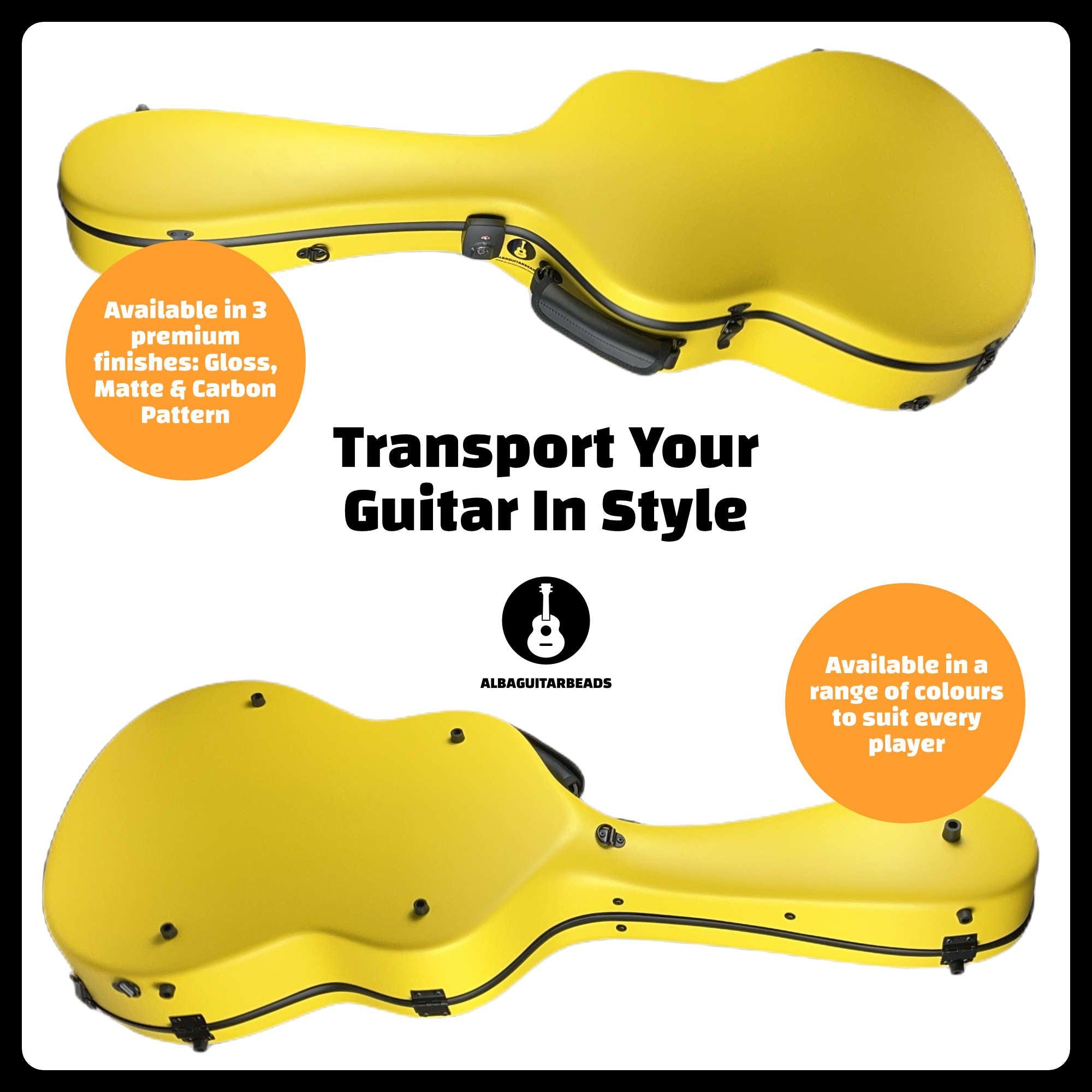 Carbon Alba Guitar Case Yellow Matte for Classical Guitar Acoustic, Flamenco guitar case