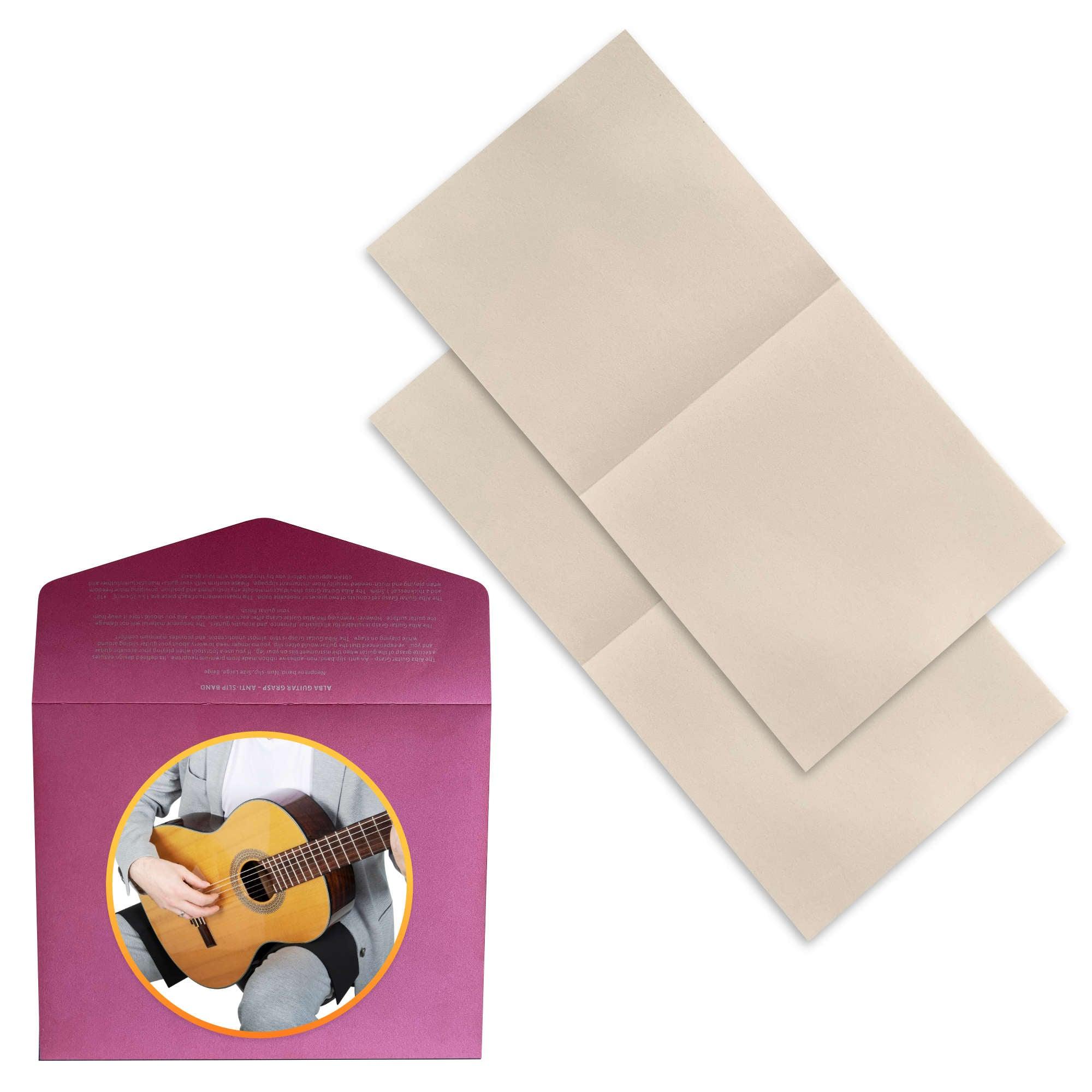 ALBA GUITAR BEADS GRASP – ANTI-SLIP BAND NEOPRENE BAND FOR CLASSICAL GUITAR, NON-SLIP, SIZE LARGE, BEIGE