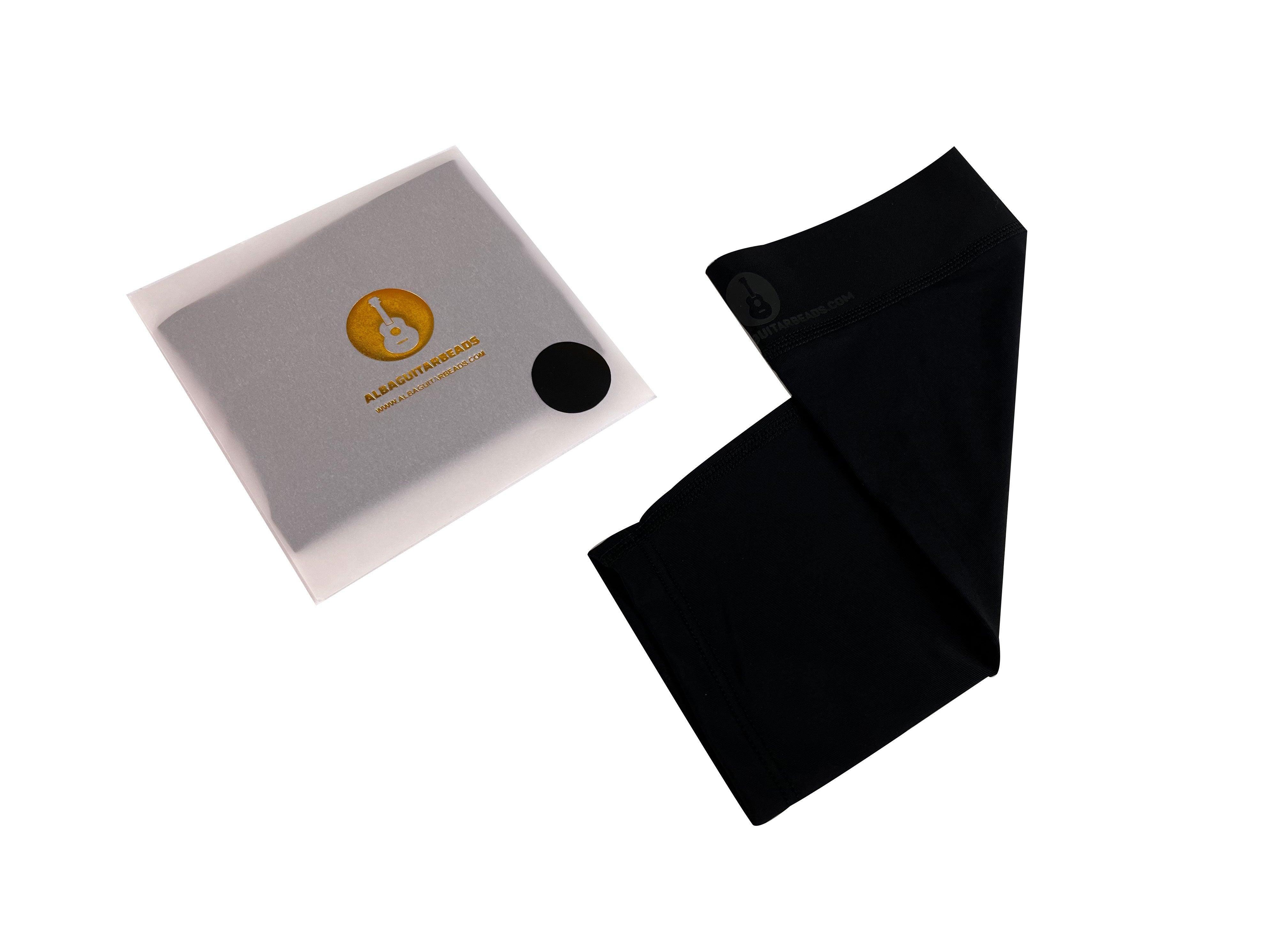 Alba Guitar Beads Black Short Sleeves Size Small/ Medium - Arm protection for Classical and Flamenco guitarists