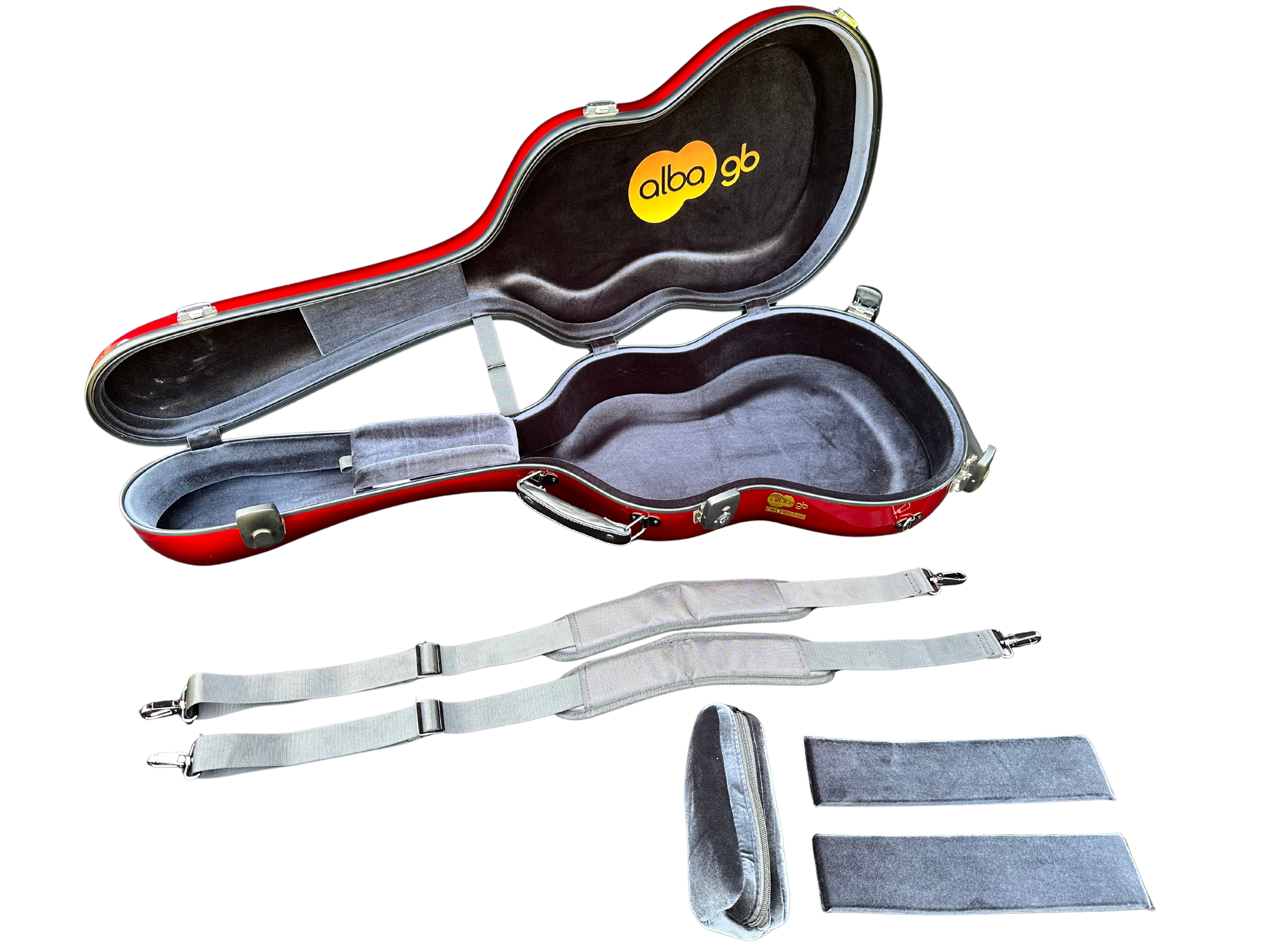 Glasfaser-Gitarrenkoffer für klassische Gitarre, Flamenco-Gitarre, Black Gloss